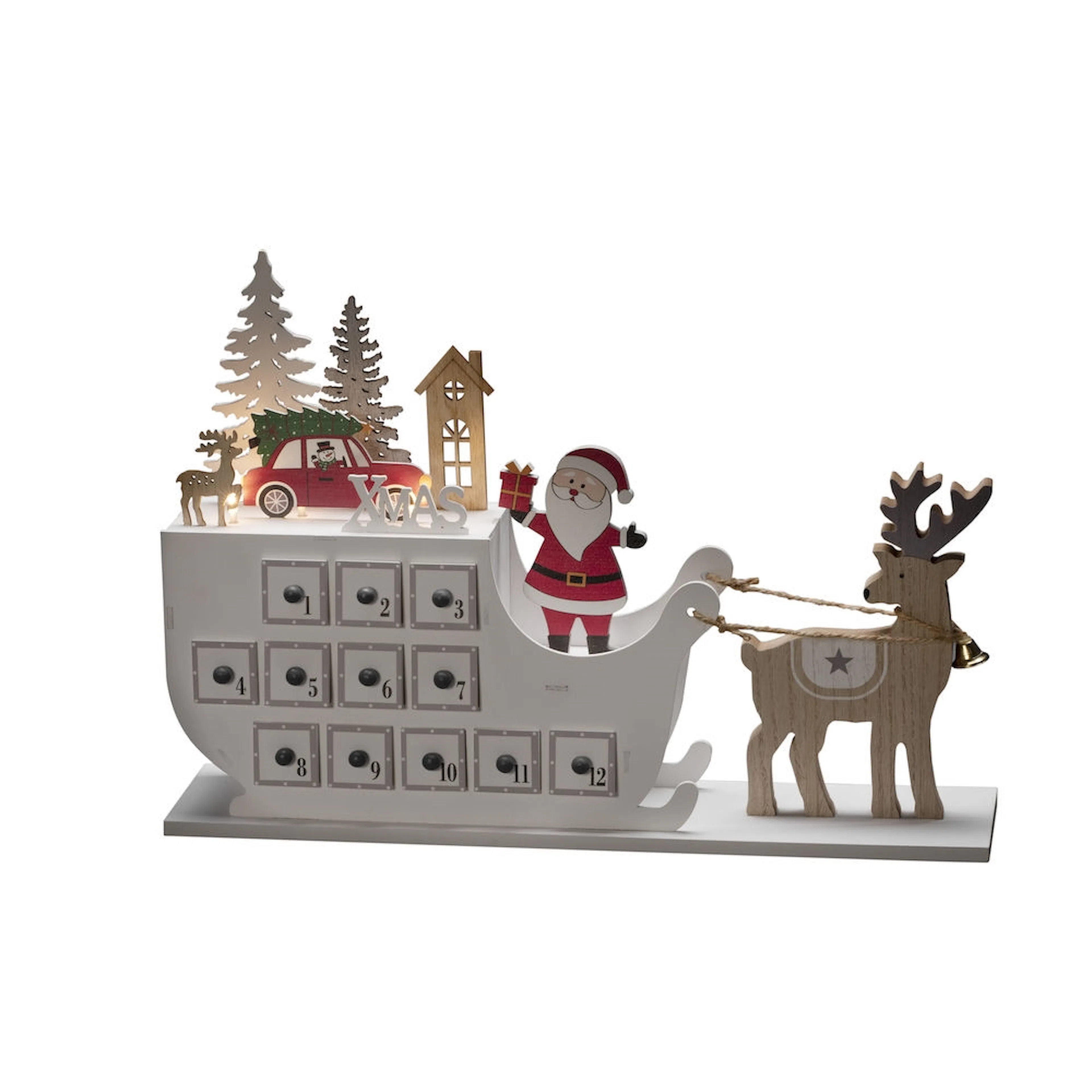 Adventskalender Gnosjö Konstsmide Motiv Tre LED