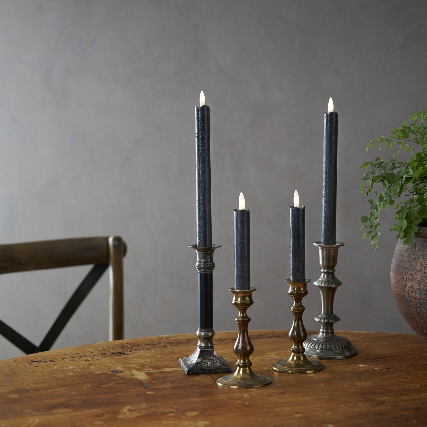 Antikklys Star Trading Flamme 2-pakke Sort 150 mm