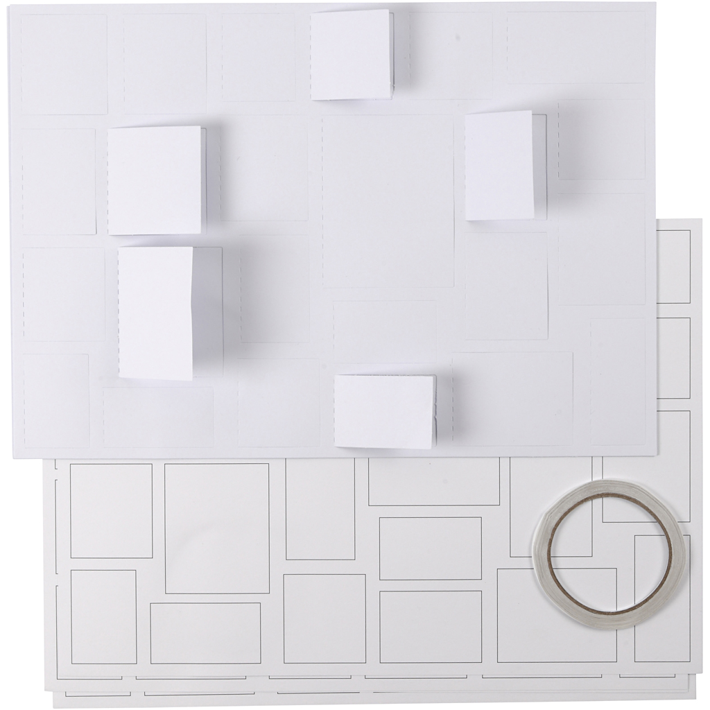 Julekalender Creativ Company Str 30x42 cm Hvit 5 stk/1 Pk