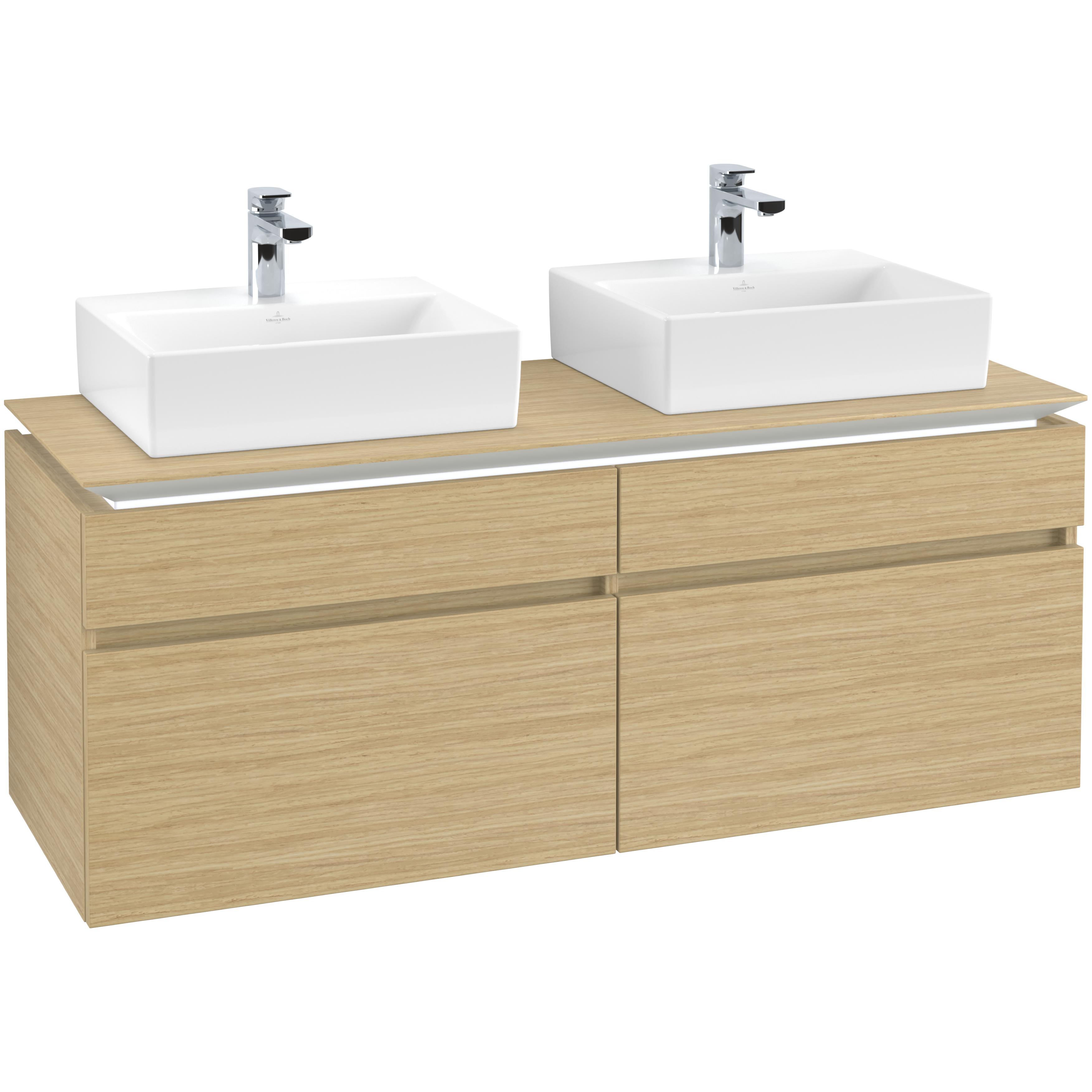 Tvättställsskåp Villeroy & Boch Legato 1400 med 4 Lådor för Två Tvättställ | badrum - badrumsmobler - tvattstallsskap-och-kommod | KakelKungen