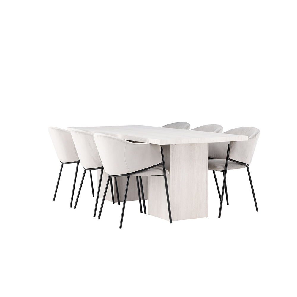Spisegruppe Venture Home Olga med 6 Evelina Stoler