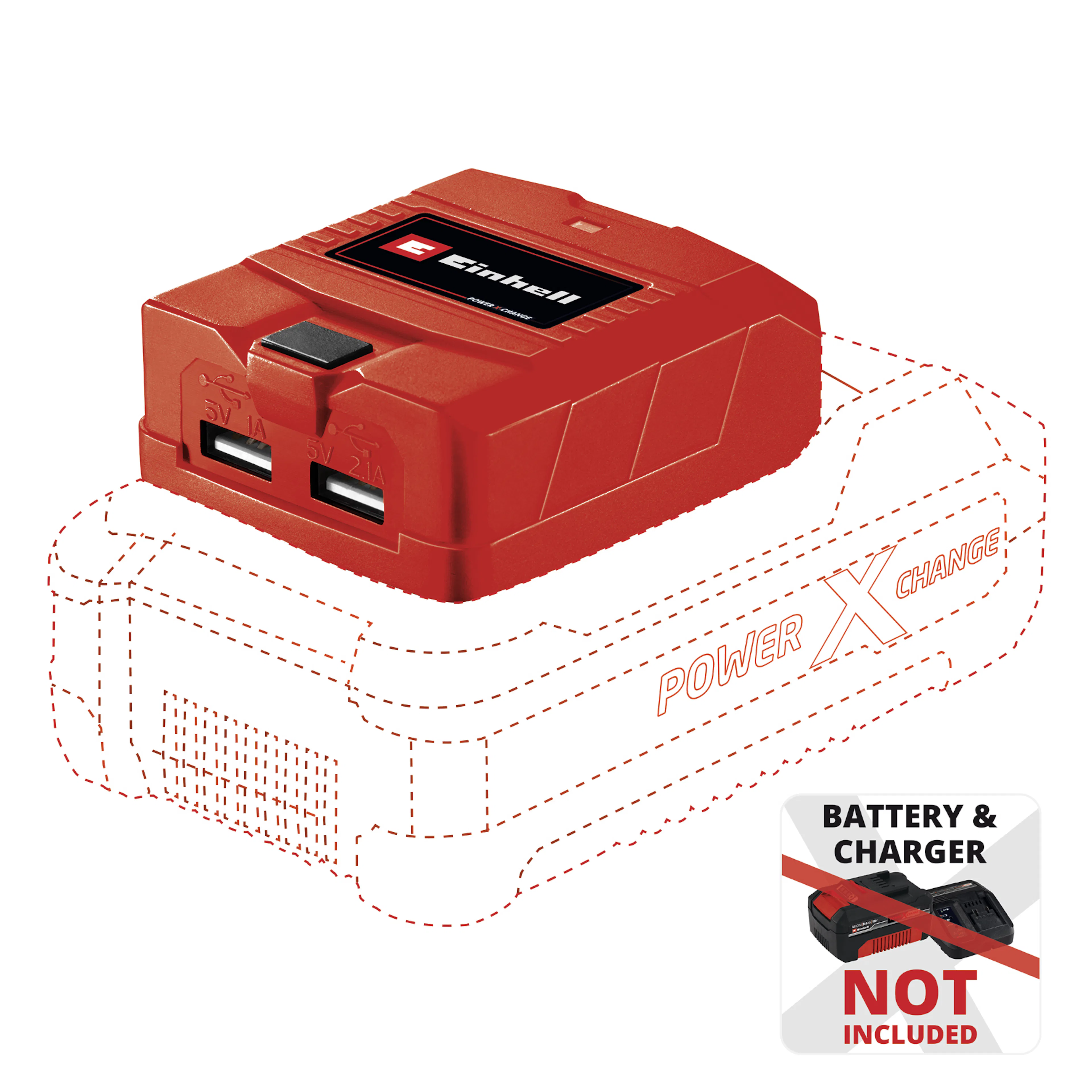 USB Ladeadapter Einhell TE-CP 18 Li Solo