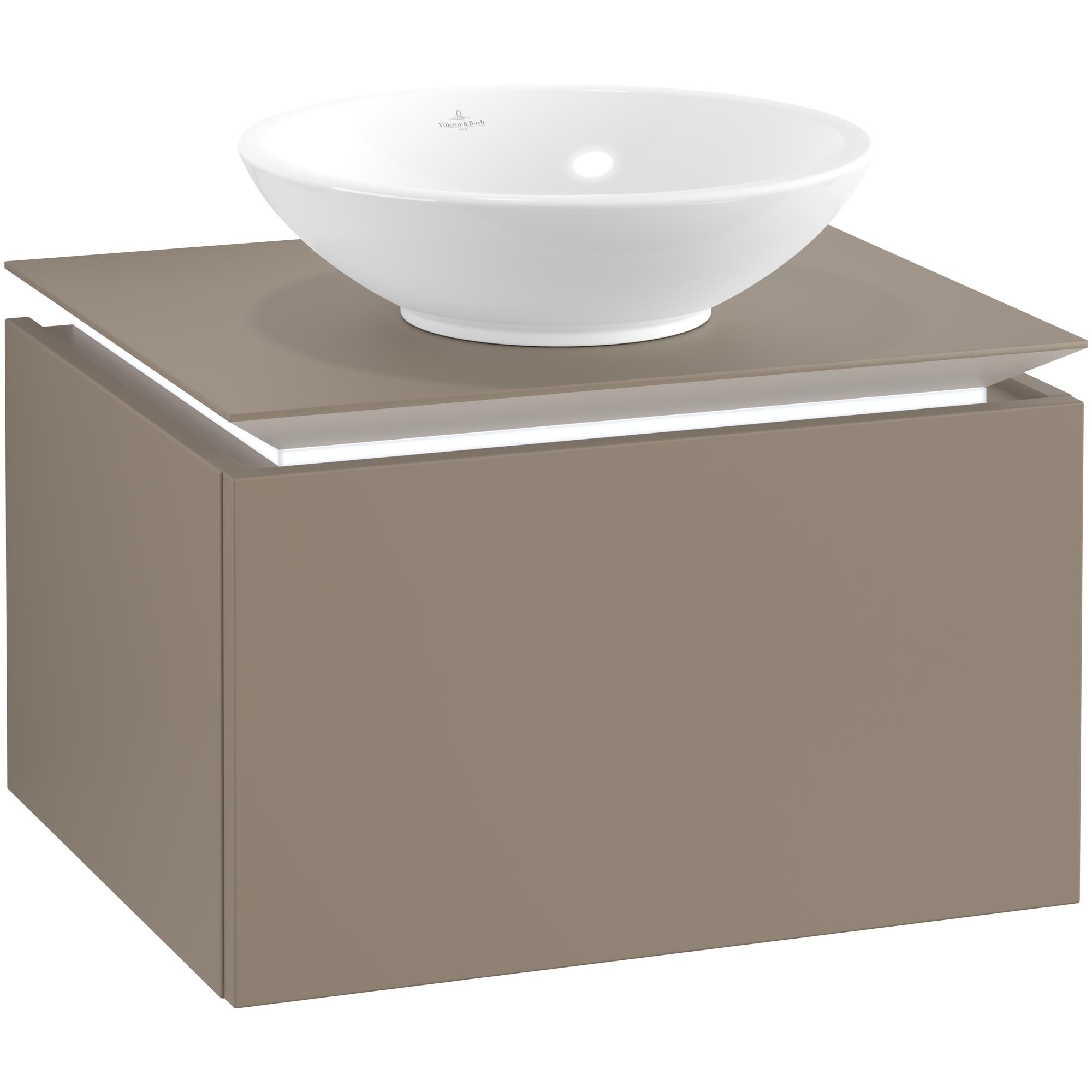 Tvättställsskåp Villeroy & Boch Legato Kompakt 600 med 1 Låda för Ytmonterat Tvättställ