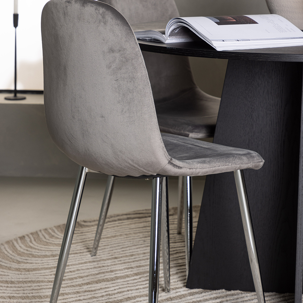 Spisegruppe Venture Home Bootcut Ø110 cm med 4 stk Eva Stoler