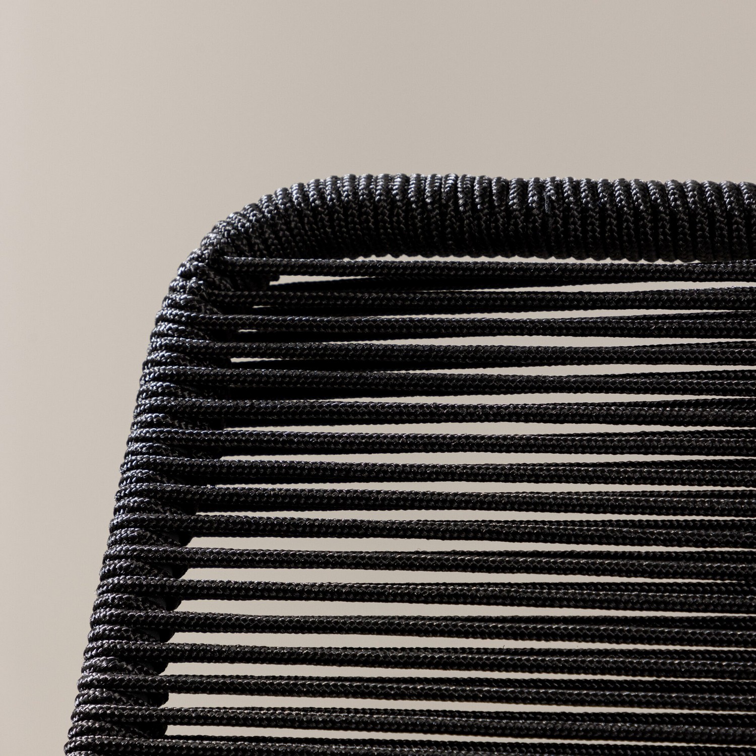 Lindos Armchair - Black Alu / Black Rope Sort