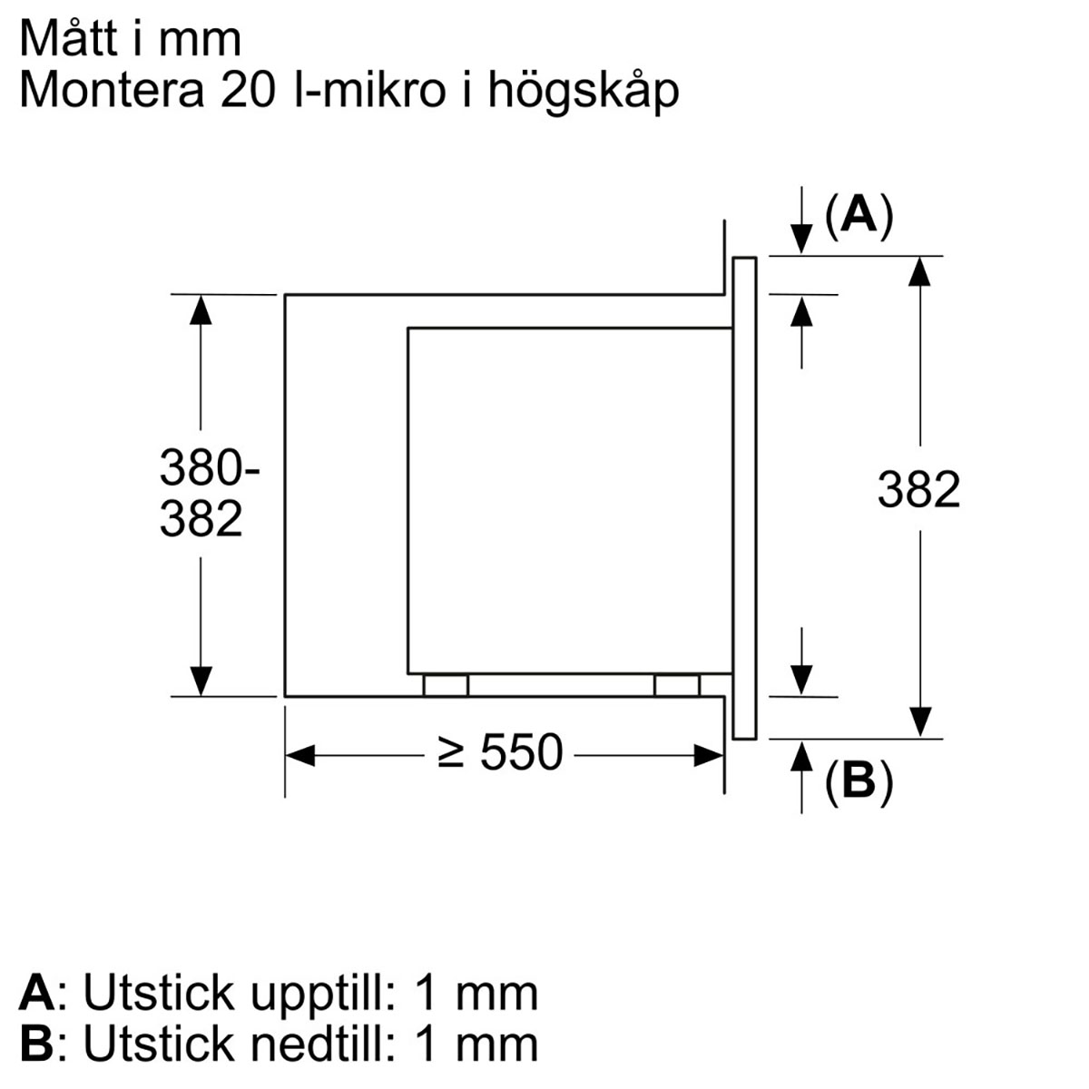 Mikrobølgeovn Bosch BFL623MB3 Serie 2 Innbygging