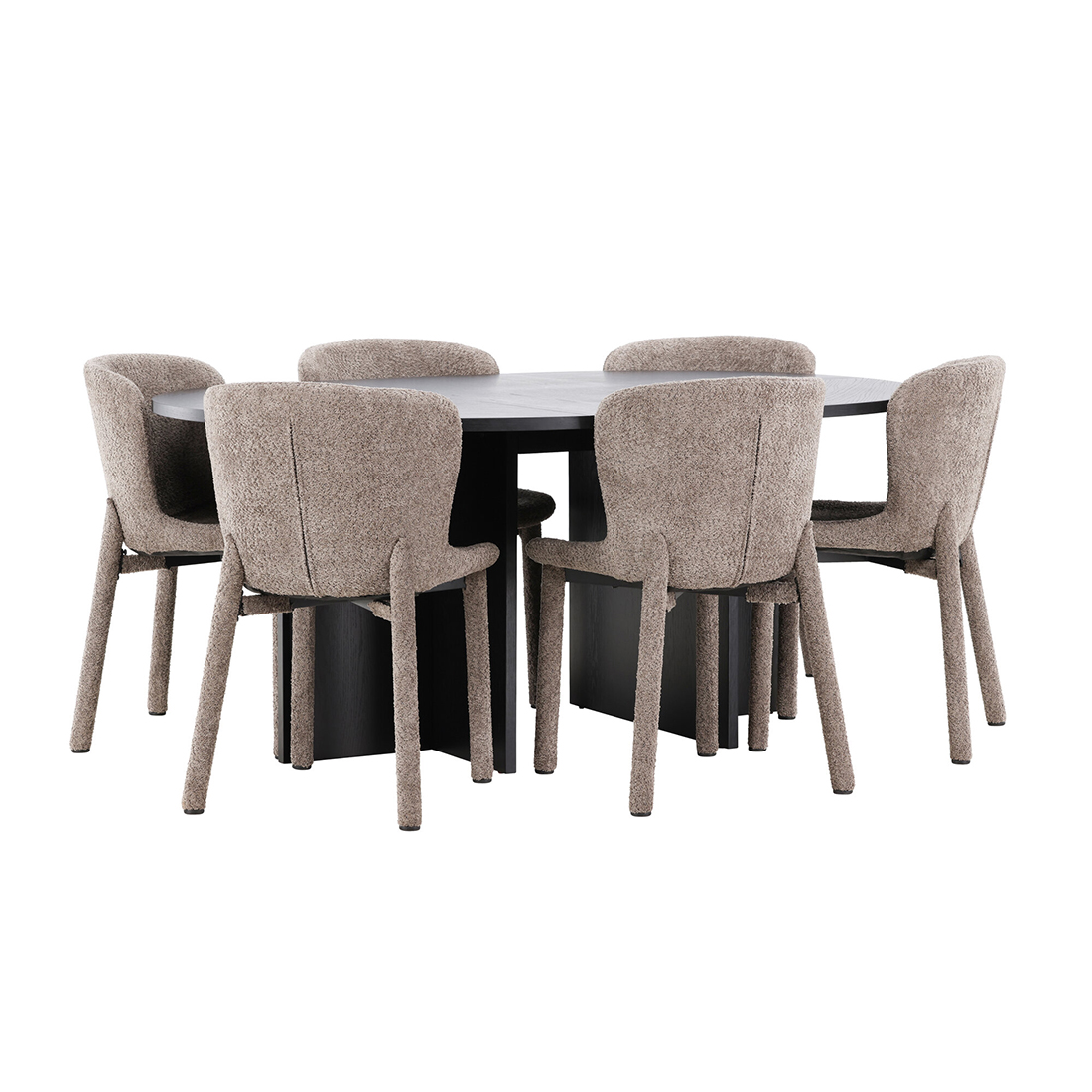 Spisegruppe Venture Home Strada Ø120 cm med 6st Astoria Spisestoler