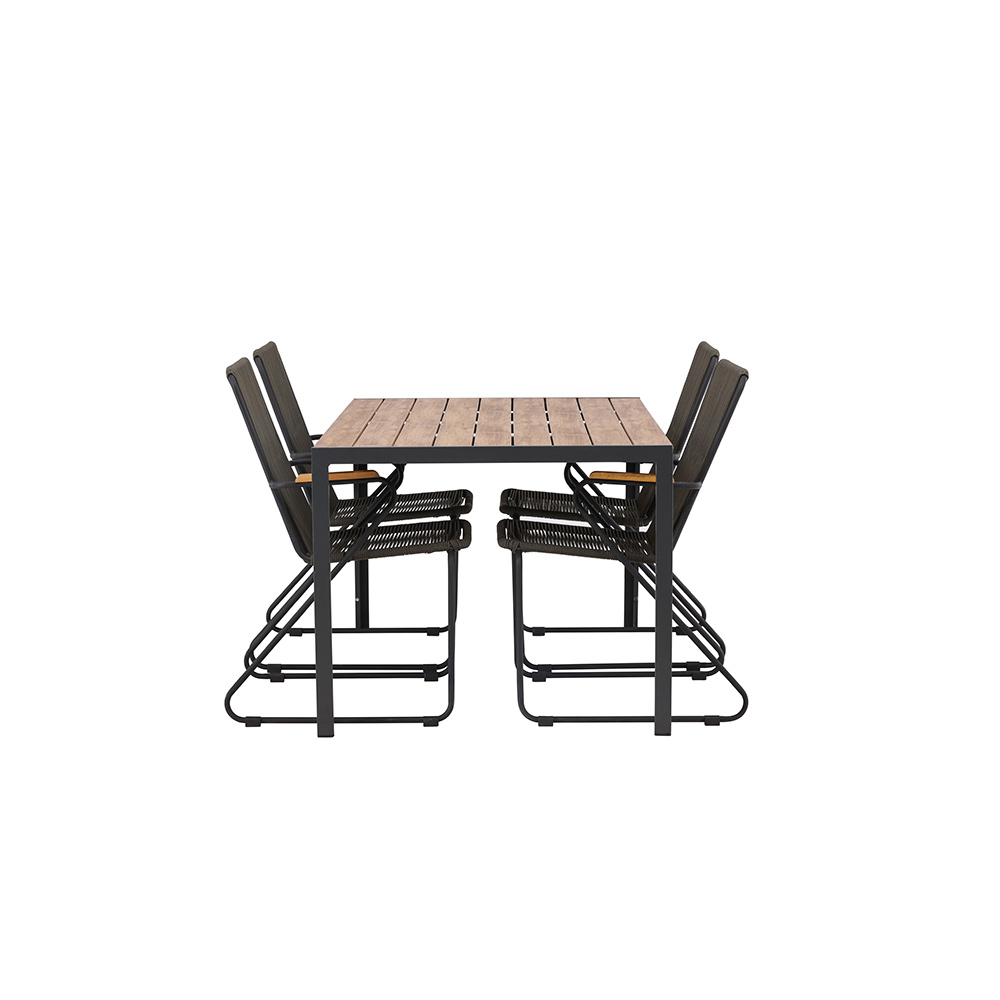 Spisegruppe Venture Home Break Bord med 4 Bois Stoler