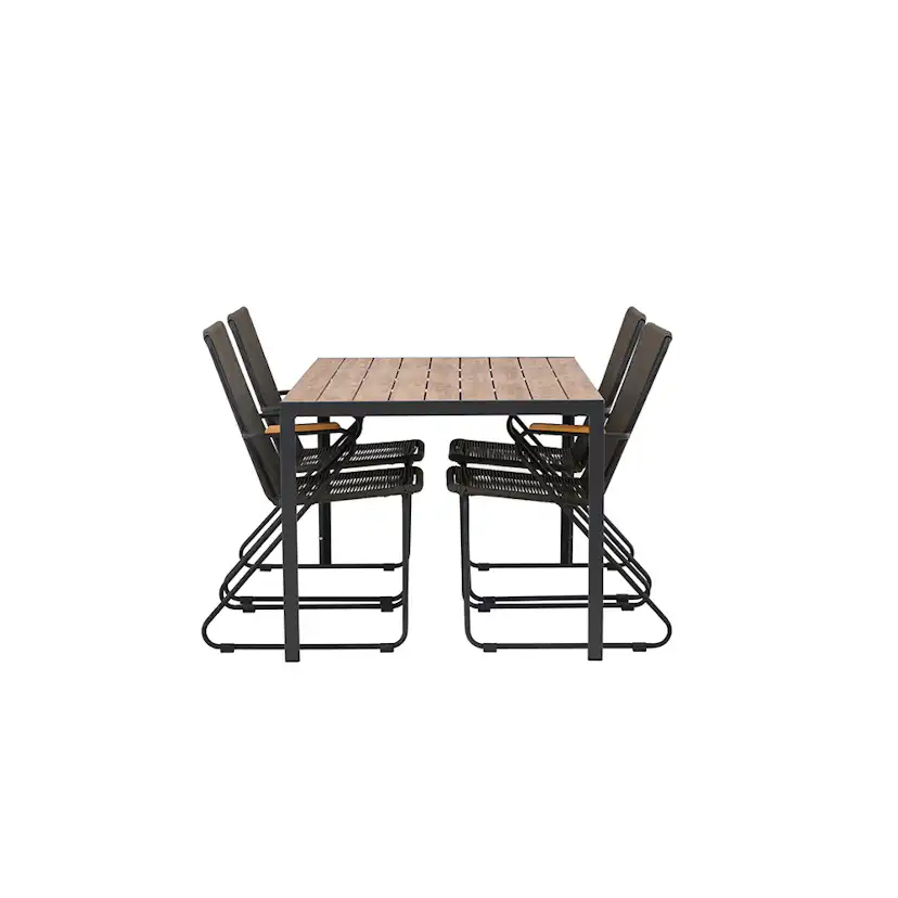 Spisegruppe Venture Home Break Bord med 4 Bois Stoler