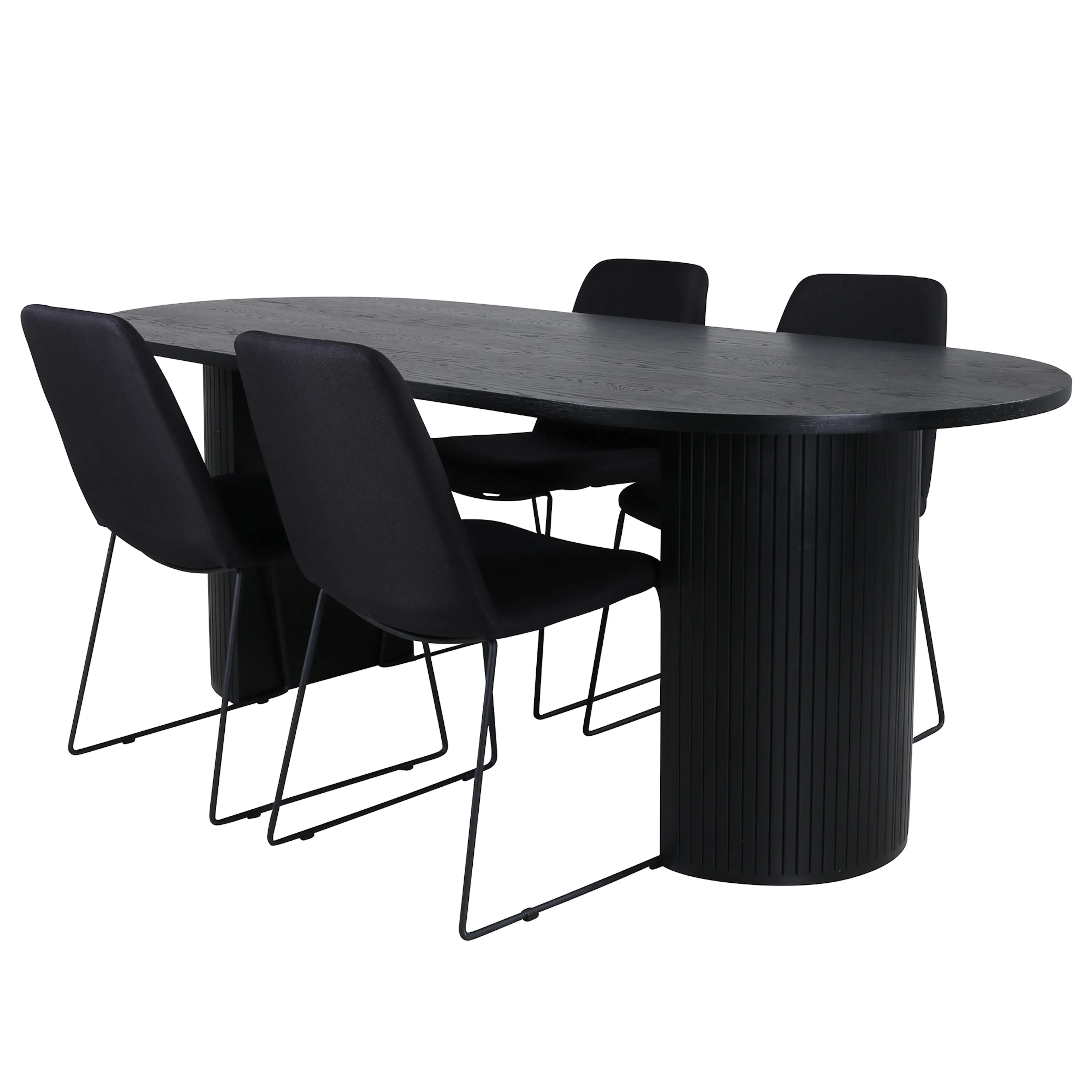 Spisegruppe Venture Home Bianca med 4 Muscot Stoler