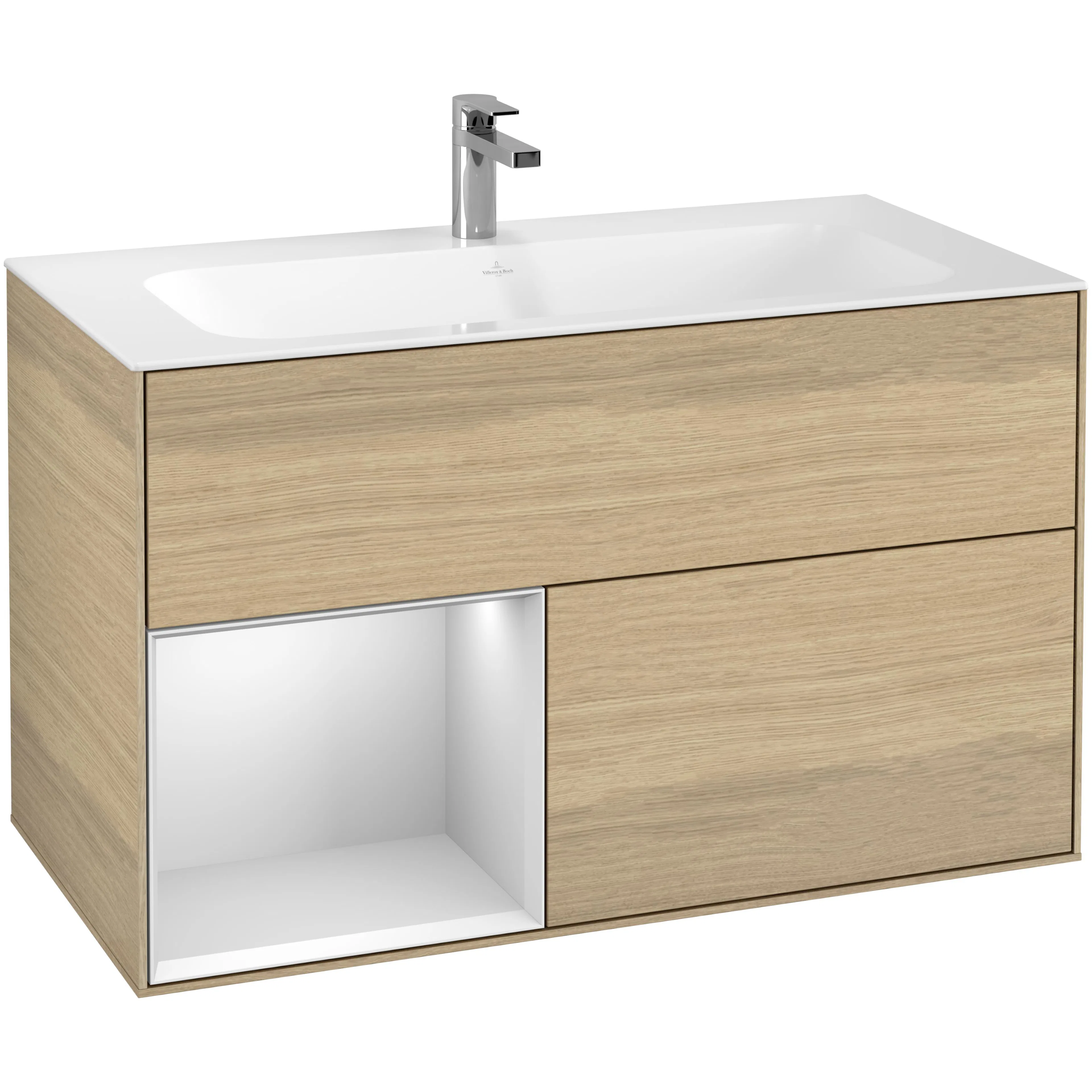 Tvättställsskåp Villeroy & Boch Finion med 2 Lådor och Hylla för Inbyggt Tvättställ