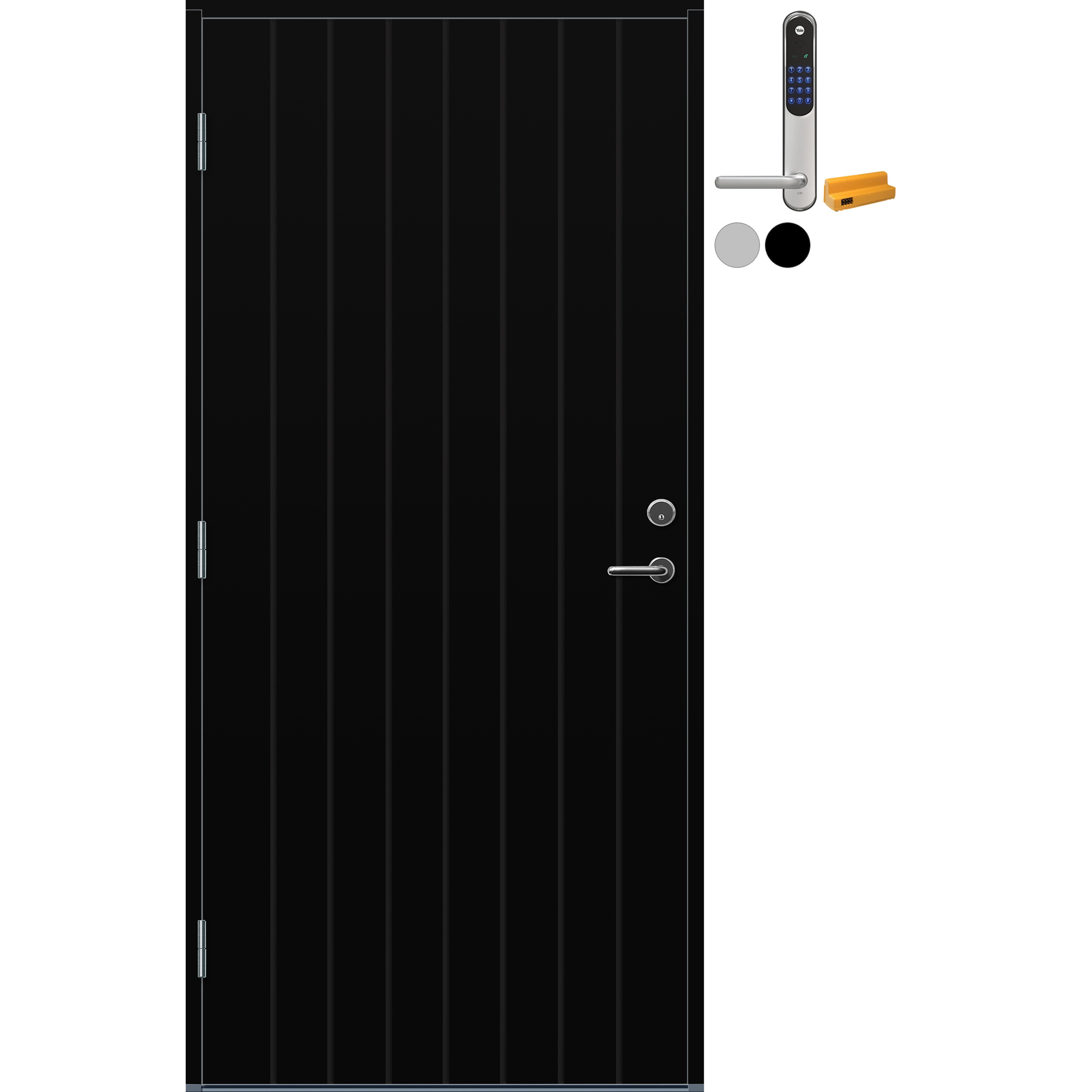 Ytterdør Bygg1 Bodø med Yale Doorman Classic Home