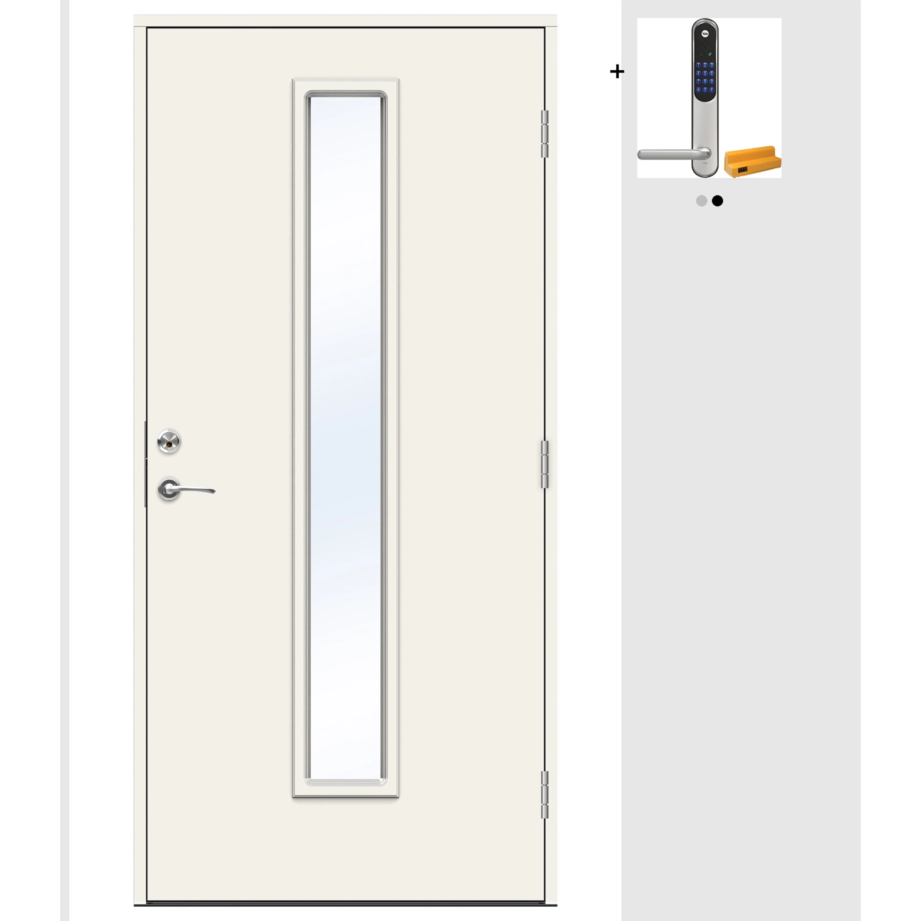 Ytterdør Swedoor Advance-Line Nordic Narvik med Yale Doorman Classic Home