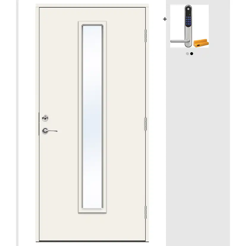 Ytterdør Swedoor Advance-Line Nordic Narvik med Yale Doorman Classic Home