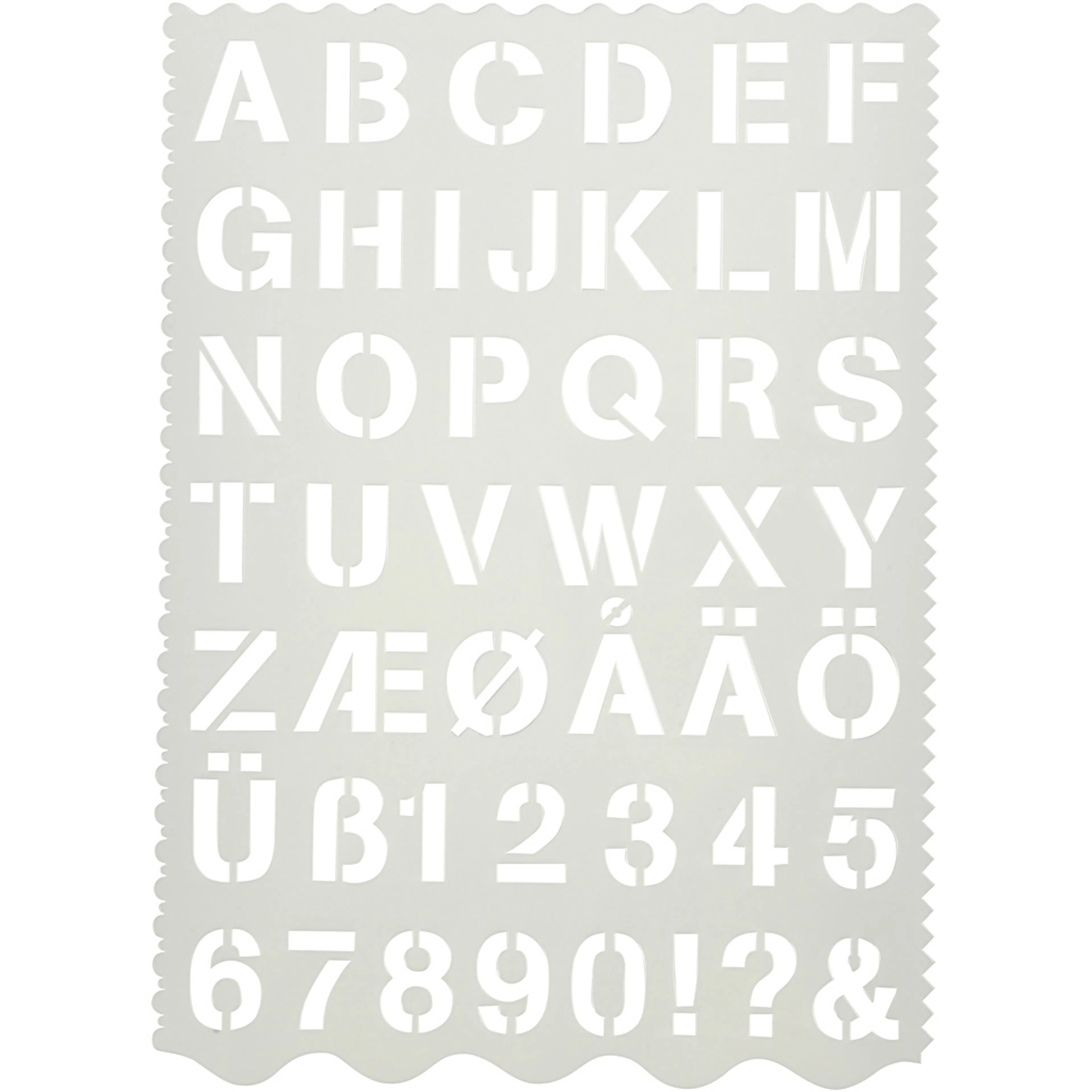 Sjablong Creativ Company Bokstaver og Tall 21x29 cm 1 Stk