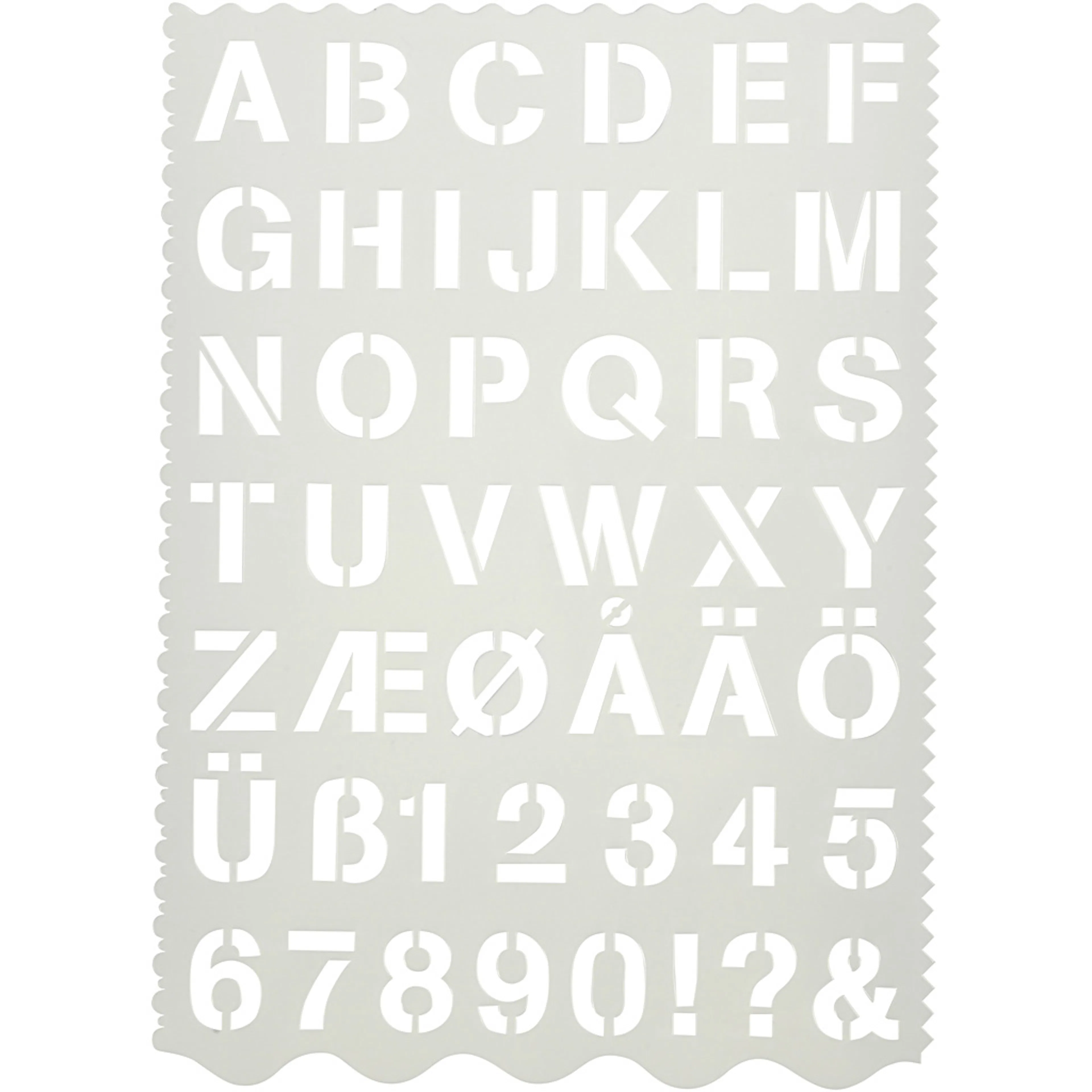 Sjablong Creativ Company Bokstaver og Tall 21x29 cm 1 Stk