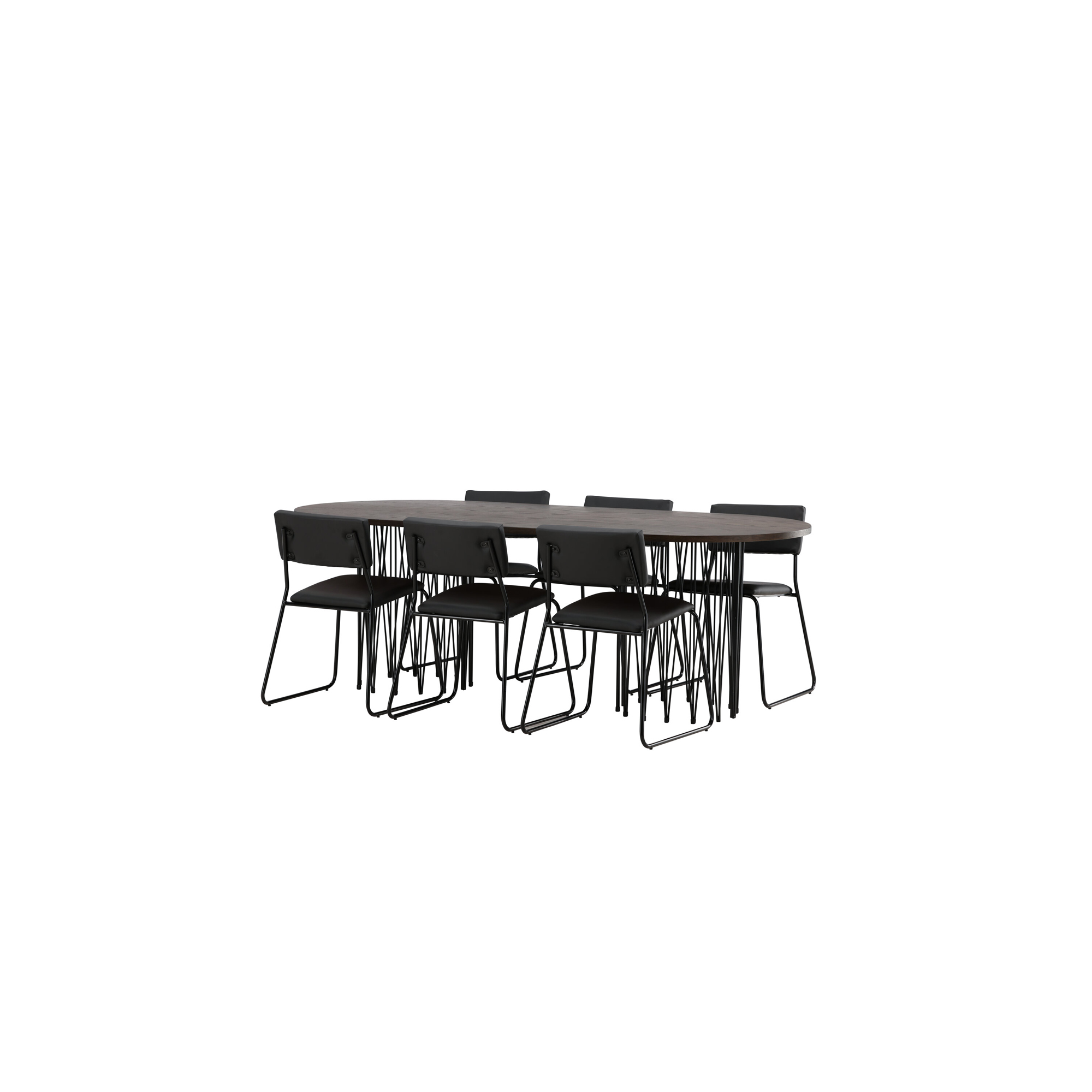 Spisegruppe furniture/fashion Stone med 6 Kenth Stoler