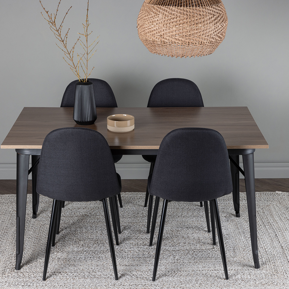 Spisegruppe Venture Home Tempe 140 cm med 4 Polar Stoler