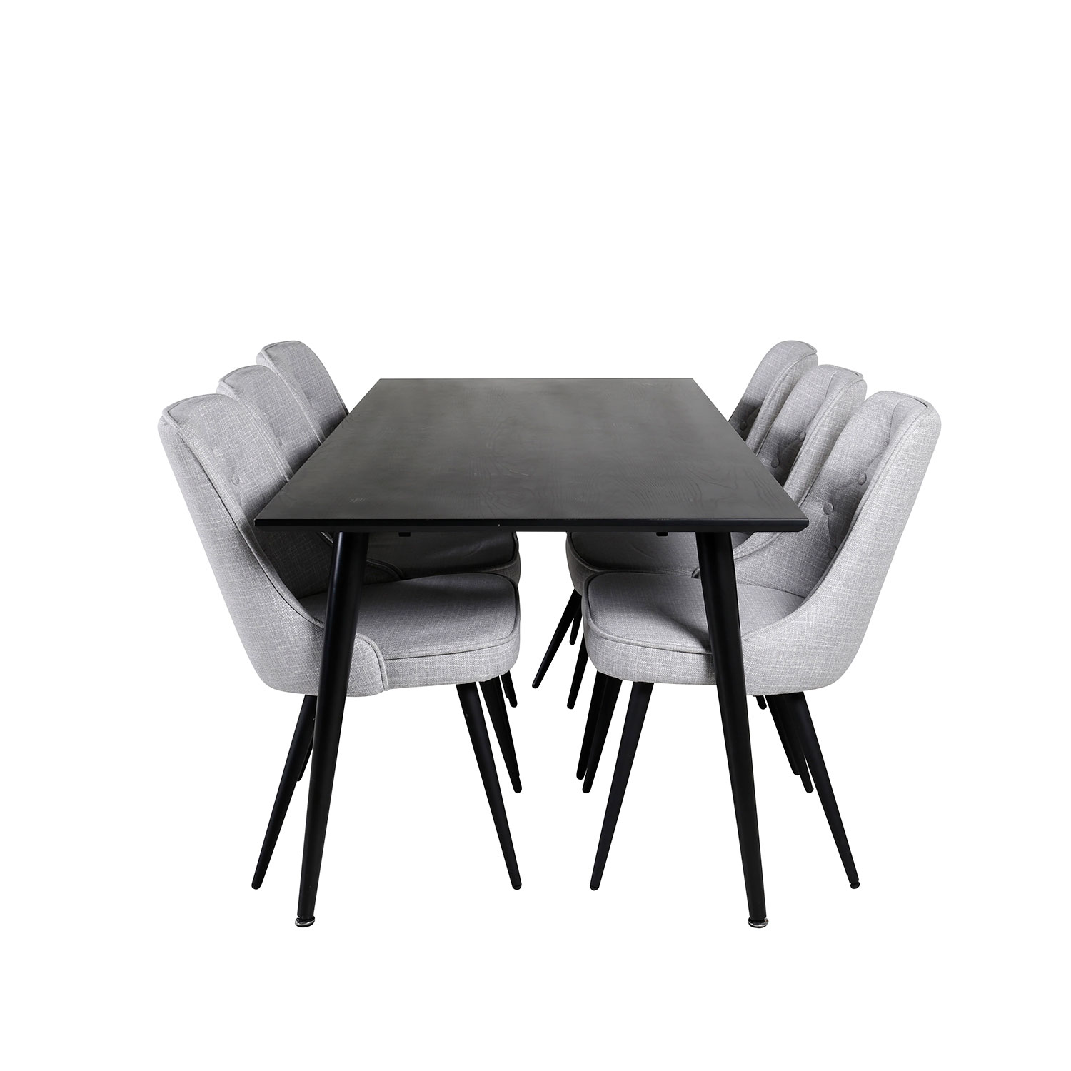 Spisegruppe Venture Home Dipp med 6 Velvet Deluxe Stoler