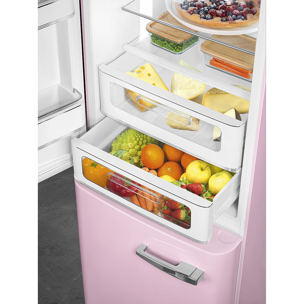 Kombiskap Kjøleskap/Fryser Smeg FAB32LPK6 Rosa 50's Style
