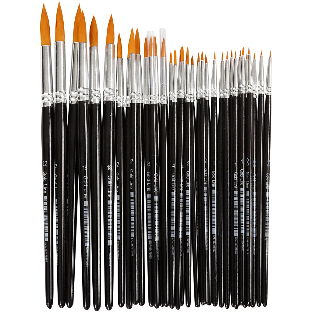 Pensler Creativ Company Gold Line Rund Nr 0+1+2+4+8+12+18+22 36 Stk/1 Pk