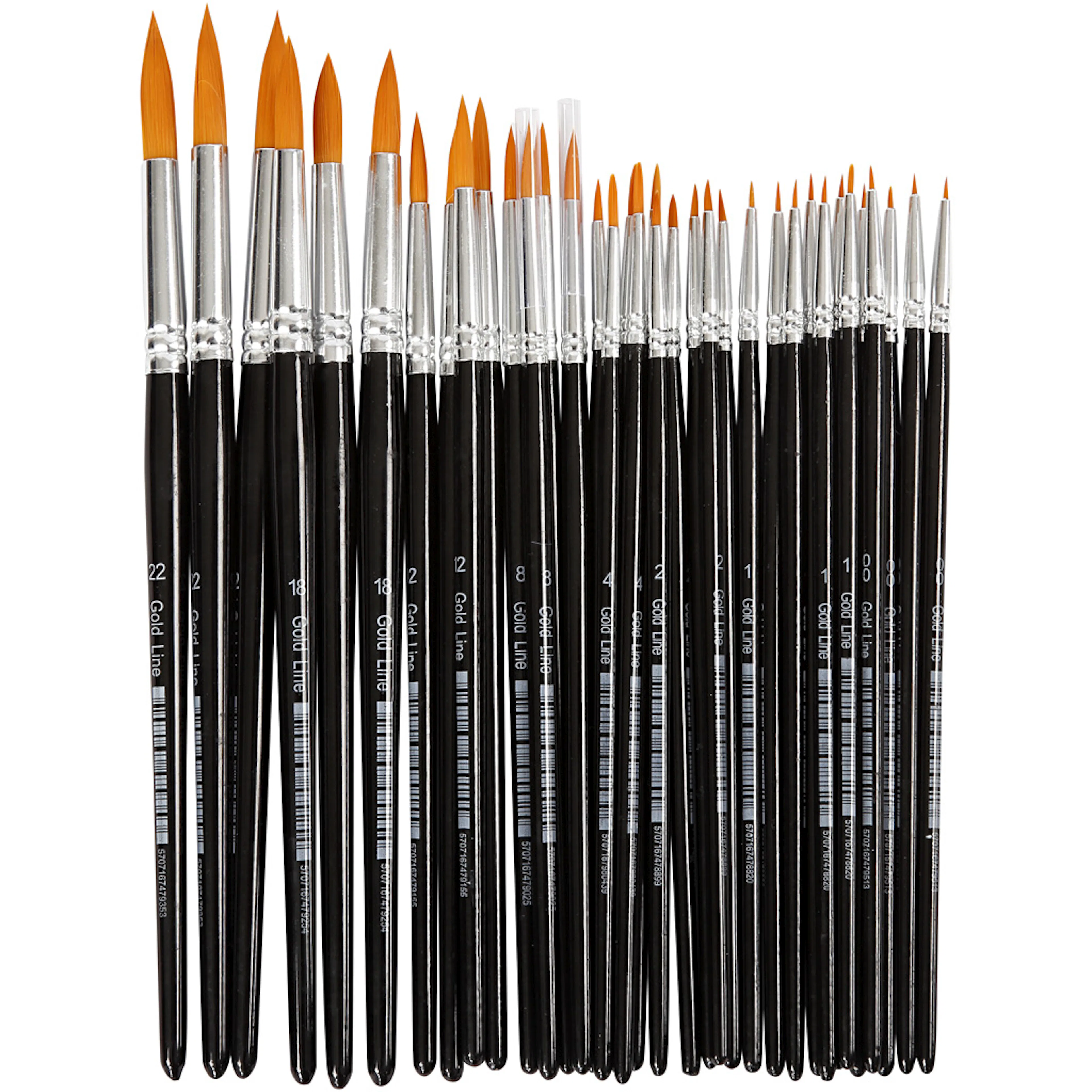 Pensler Creativ Company Gold Line Rund Nr 0+1+2+4+8+12+18+22 36 Stk/1 Pk
