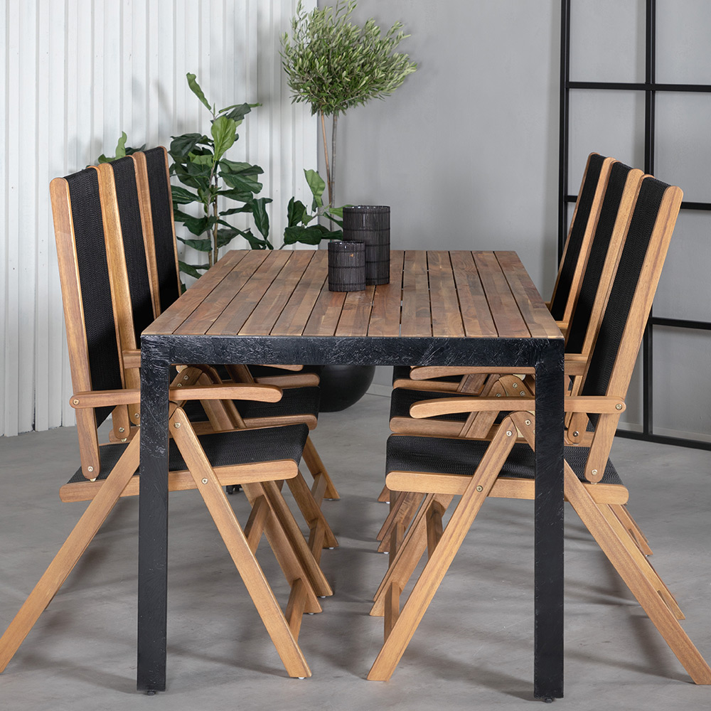 Spisegruppe Venture Home Bois med 6 Lumi Stoler