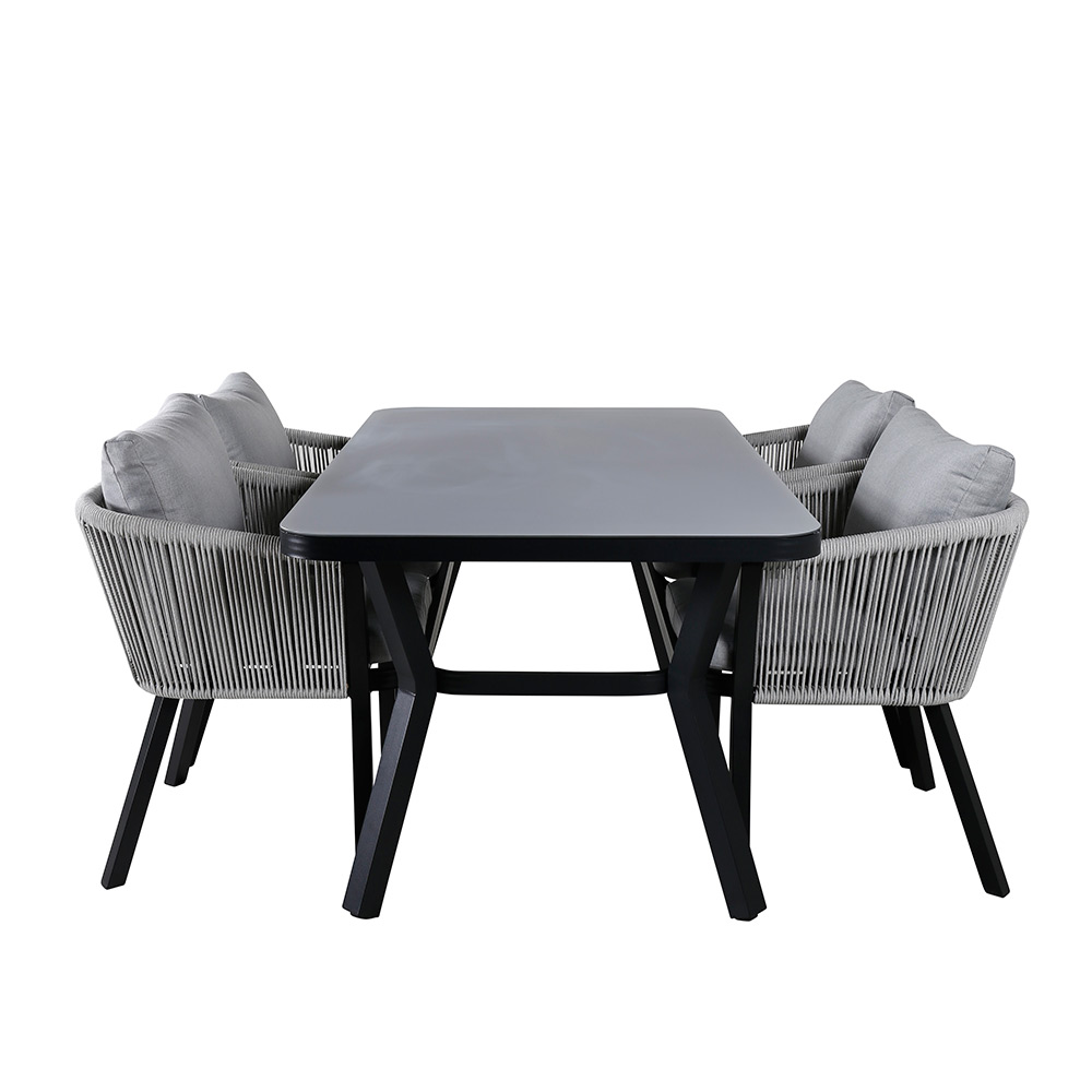 Spisegruppe Venture Home Vyn Sort med 4 Vyn Spisestoler