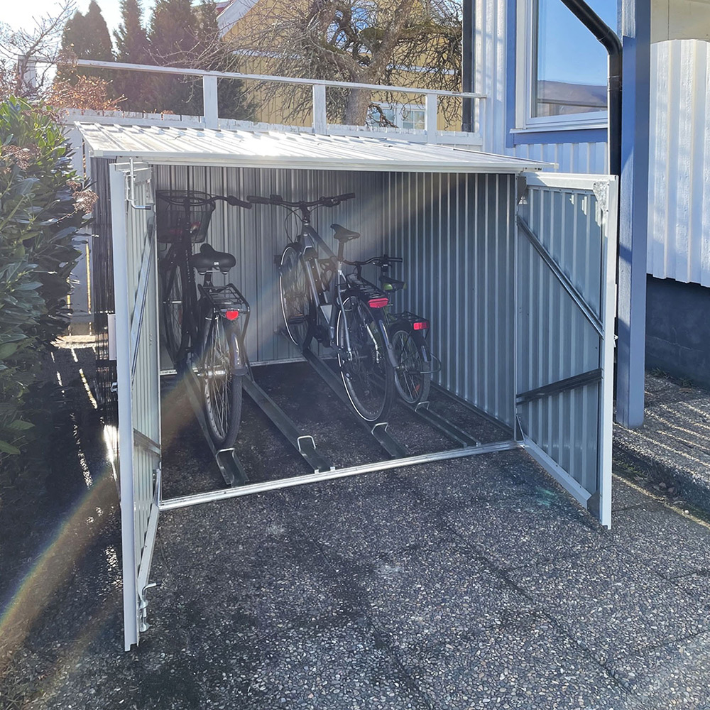 Sykkelskur Metalcraft 4,2m² Låsbart for Utendørsbruk