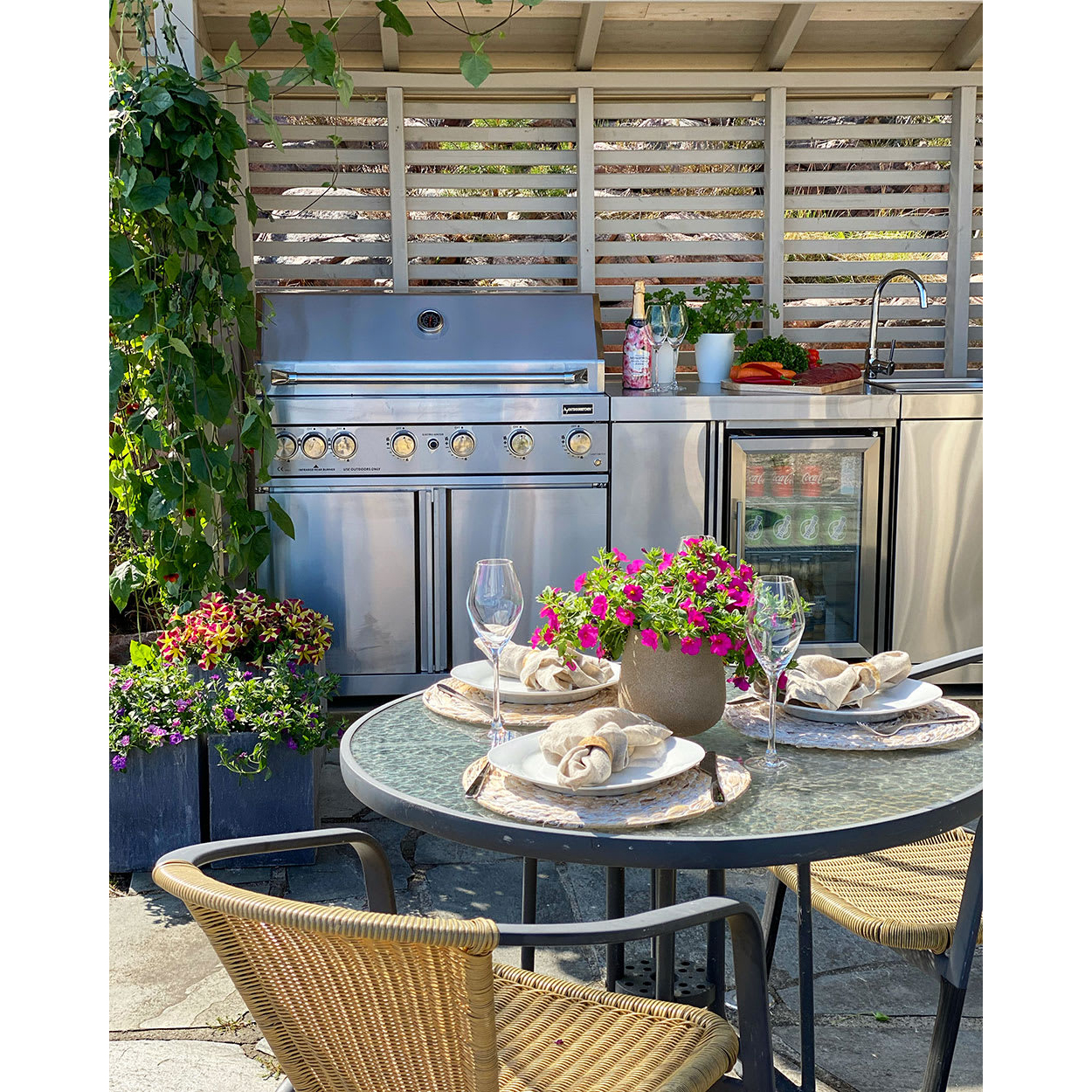 Frittstående Gassgrill Myoutdoorkitchen Classic Line i Rustfritt Stål 304SS med 6 Brennere