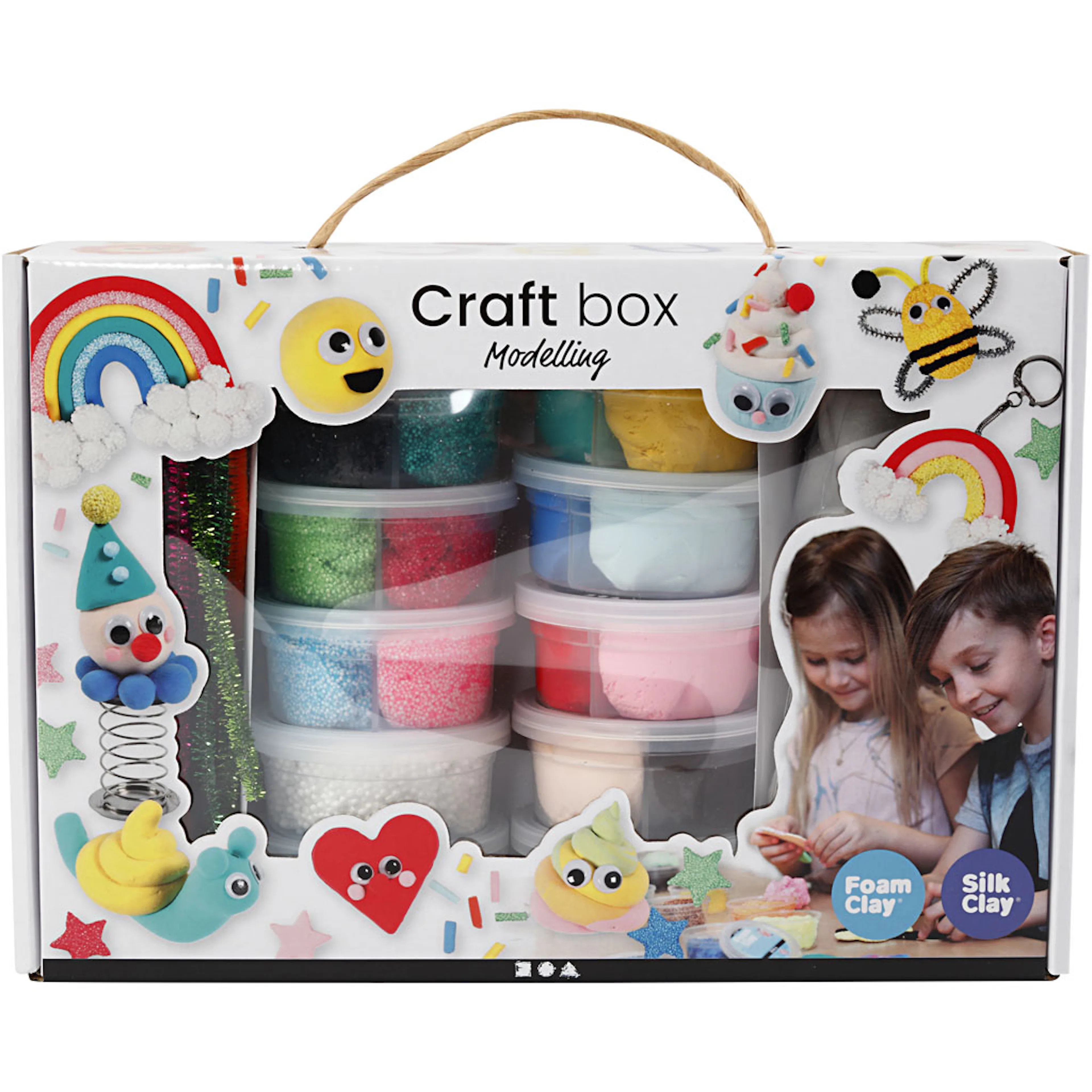 Materiellsett Creativ Company Foam Clay og Silk Clay I Gaveeske Ass Farger 1 Sett