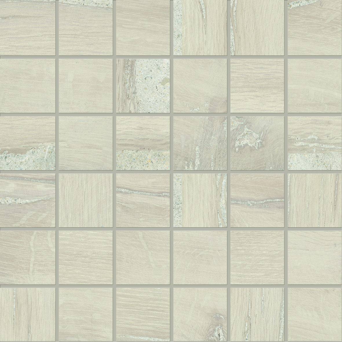 Mosaikk Lhådös Trentino bleket  5x5 cm