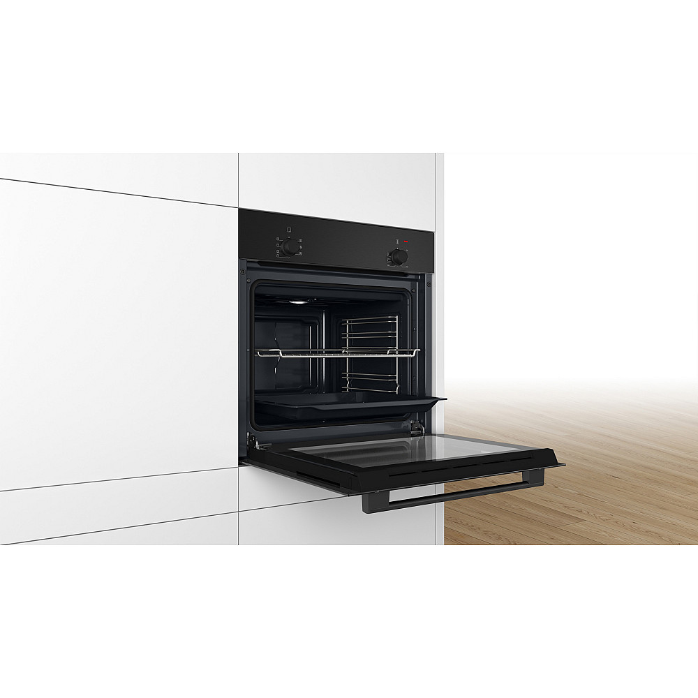 Innbyggingsovn Bosch Serie 2 HBF010BA1 Sort Effektiv 3D HotAir