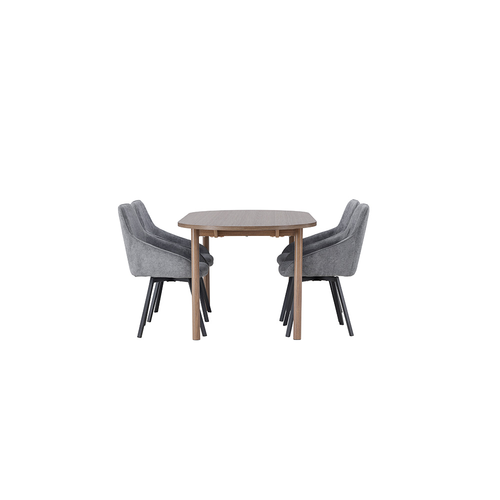 Spisegruppe Venture Home Andy med 4 stk Rosie Stoler