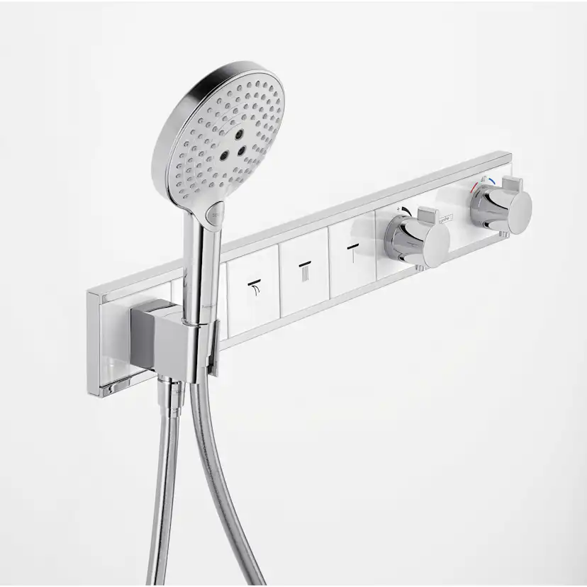 RainSelect Termostat för inbyggnad 4 funktioner Hvit/Krom