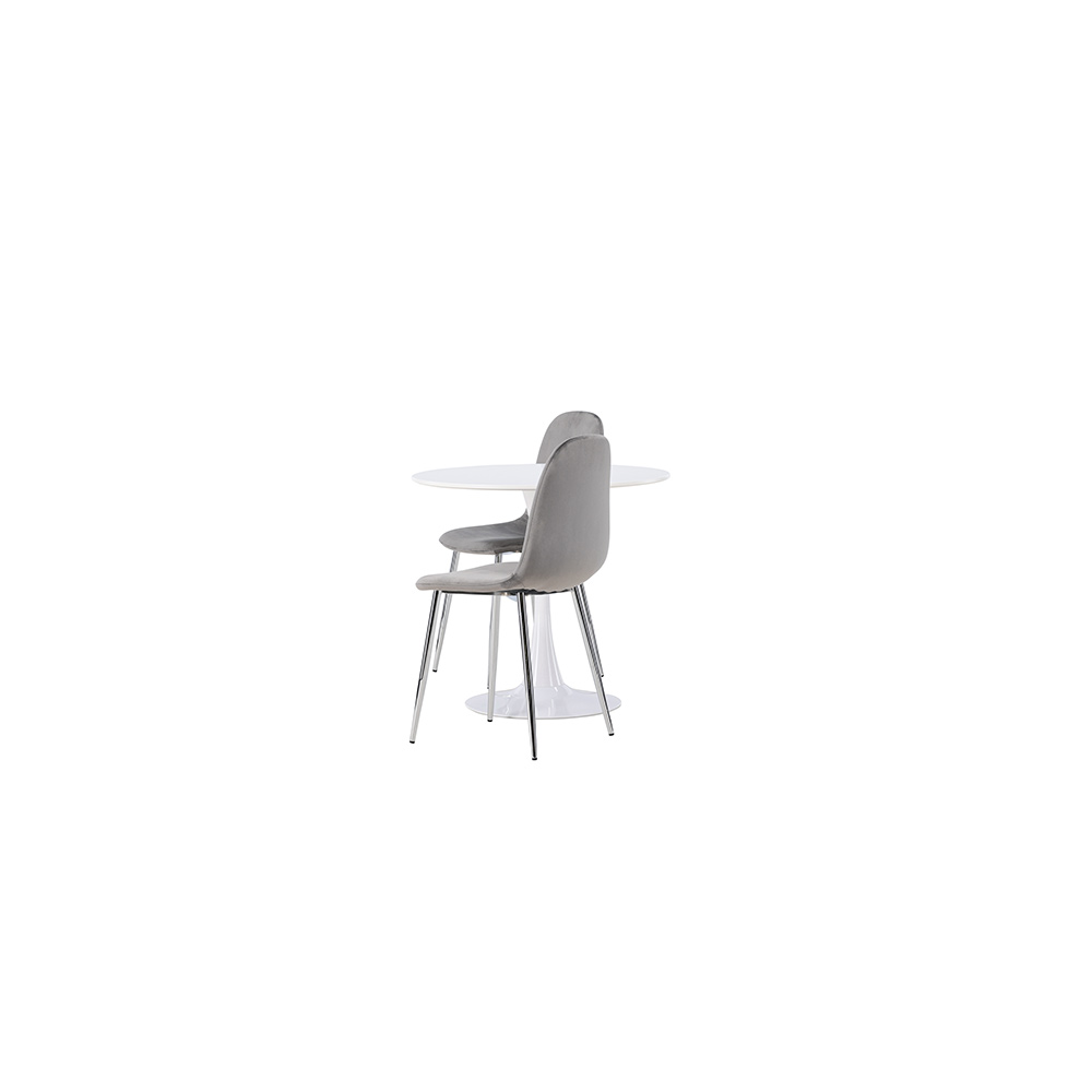 Spisegruppe Venture Home Hamden Ø80 cm med 2 stk Eva Stoler