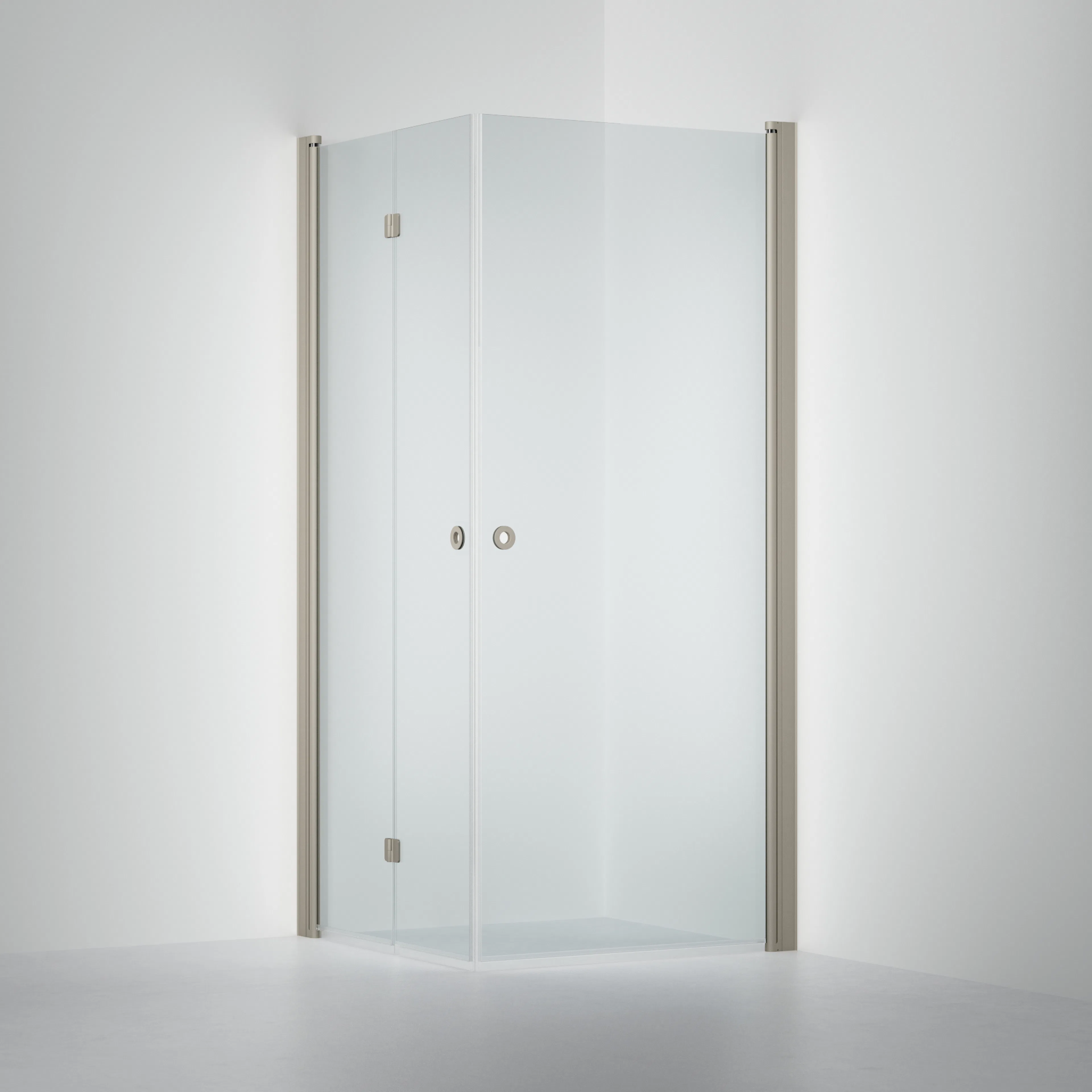 Duschvägg Linc 66 Flex, Clear, Stone, Vikdörr (V) 700 mm (A) Stenprofil, Klarglas, Vikdörr (V) 700 mm, Enkeldörr (H) 800 mm