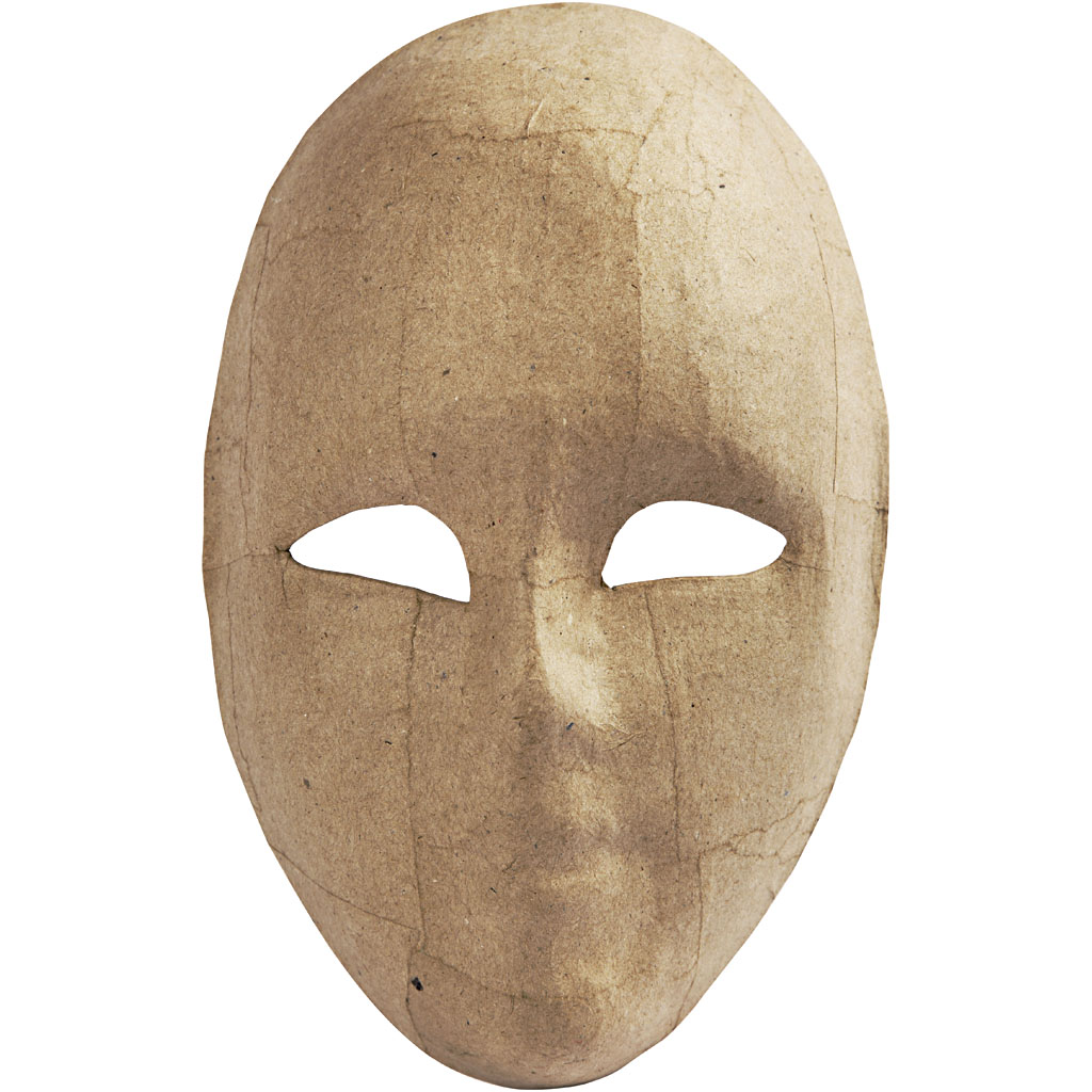 Helmaske Creativ Company av Pappmaché 23x16 cm 1 stk