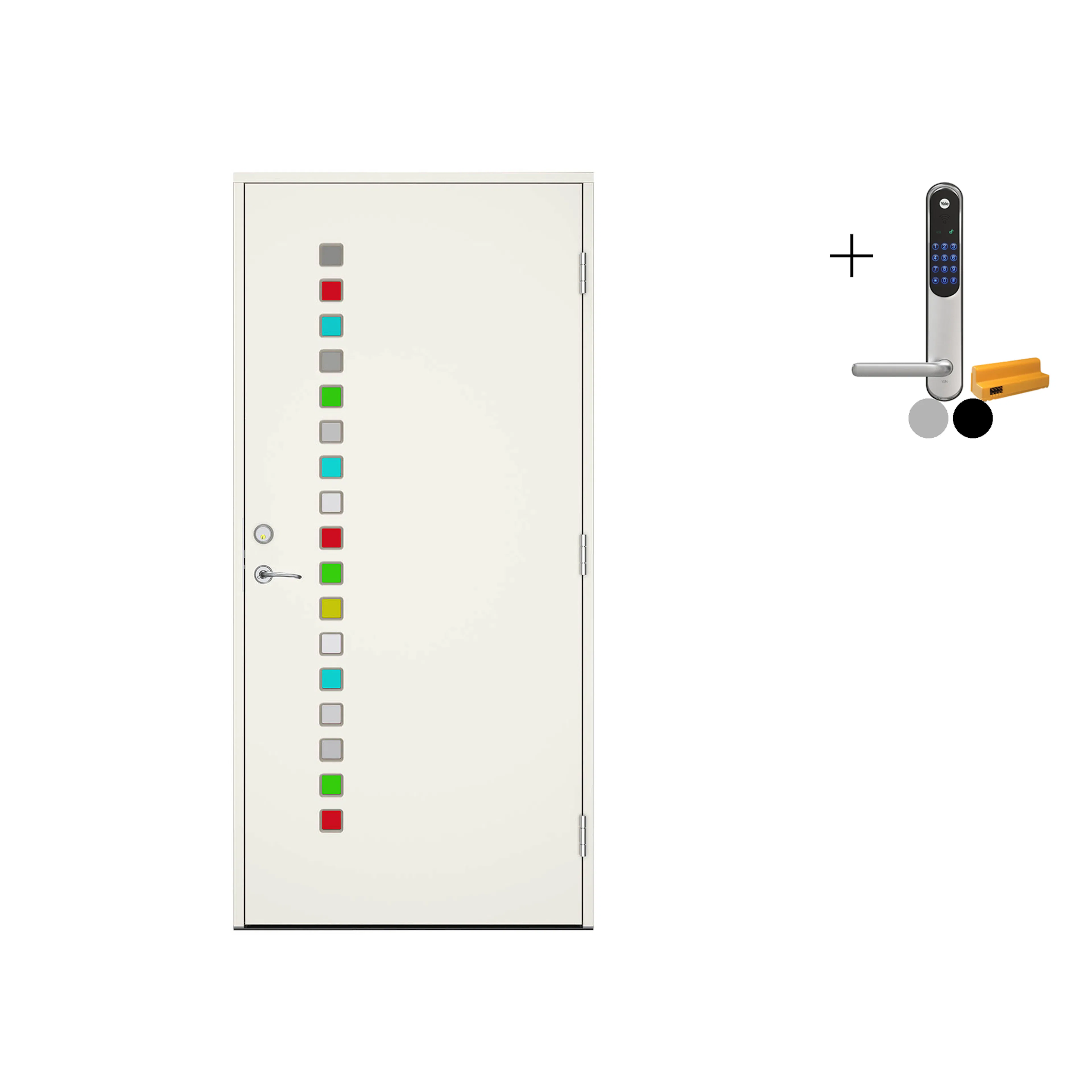 Ytterdør Swedoor Advance-Line Statement Frame med Yale Doorman Classic Home