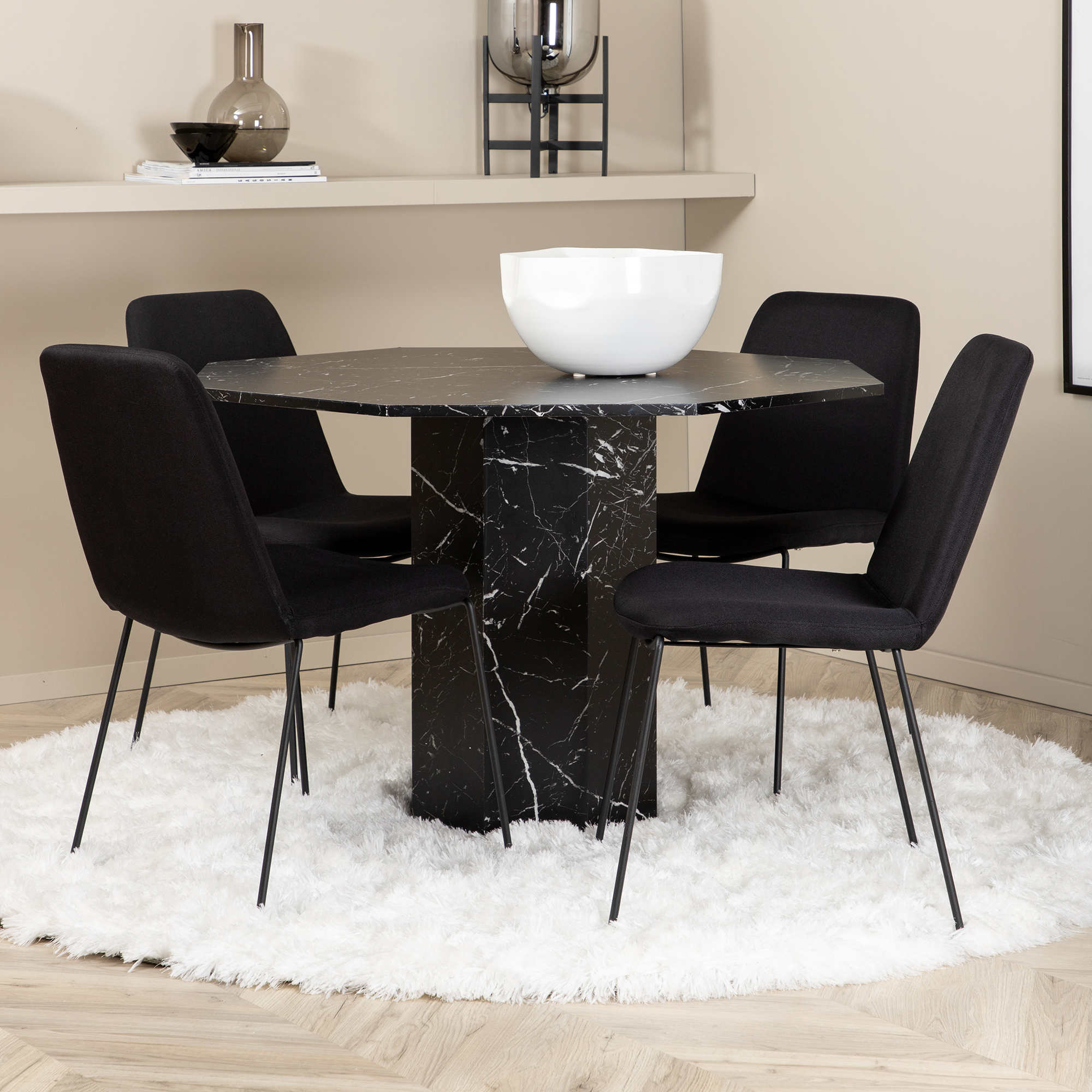 Spisegruppe Venture Home Monte Carlo med 4 Muscot Stoler