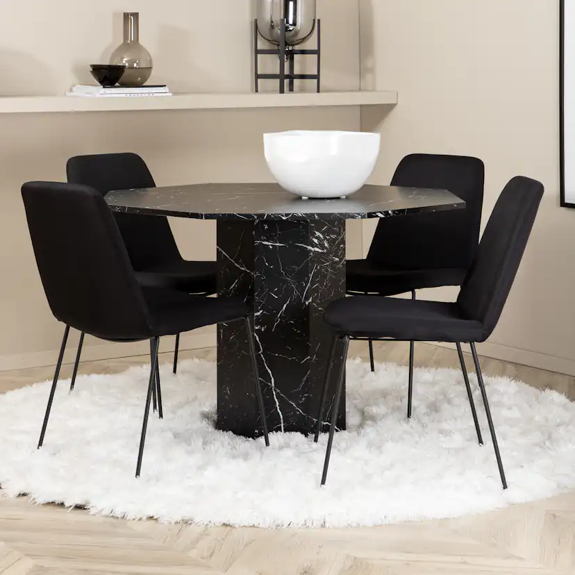 Spisegruppe Venture Home Monte Carlo med 4 Muscot Stoler