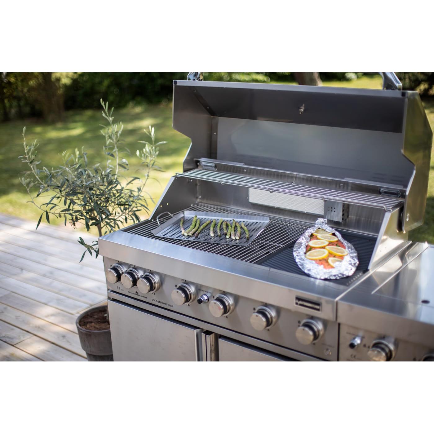 Frittstående Gassgrill Myoutdoorkitchen Classic Line i Rustfritt Stål 304SS med 6 Brennere
