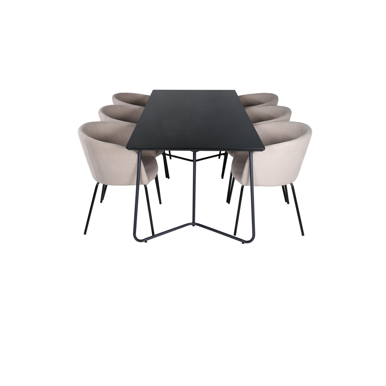 Spisegruppe Venture Home Annika Spisebord og Bergen Spisestol