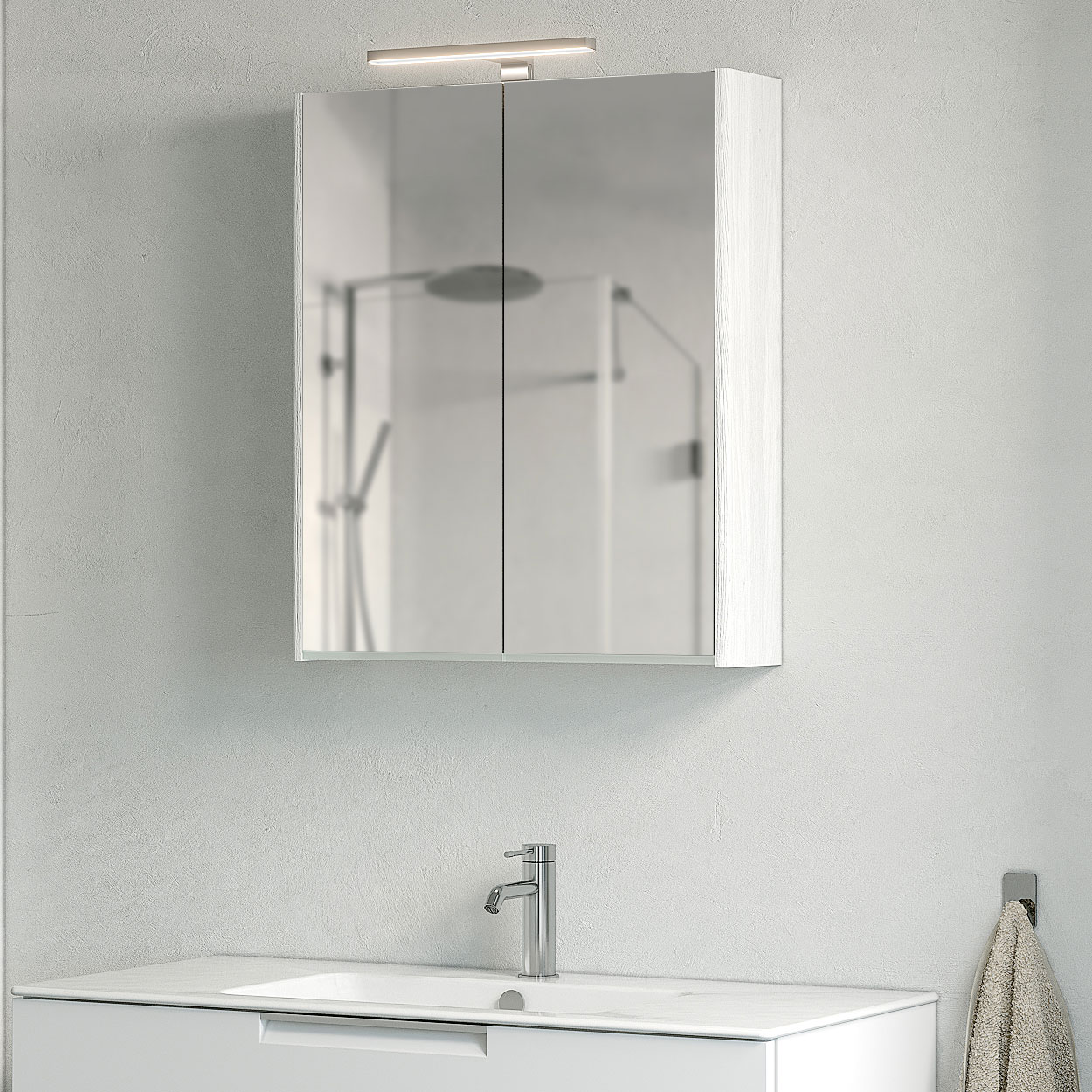 Speilskap Macro Design Heart med T-Belysning LED