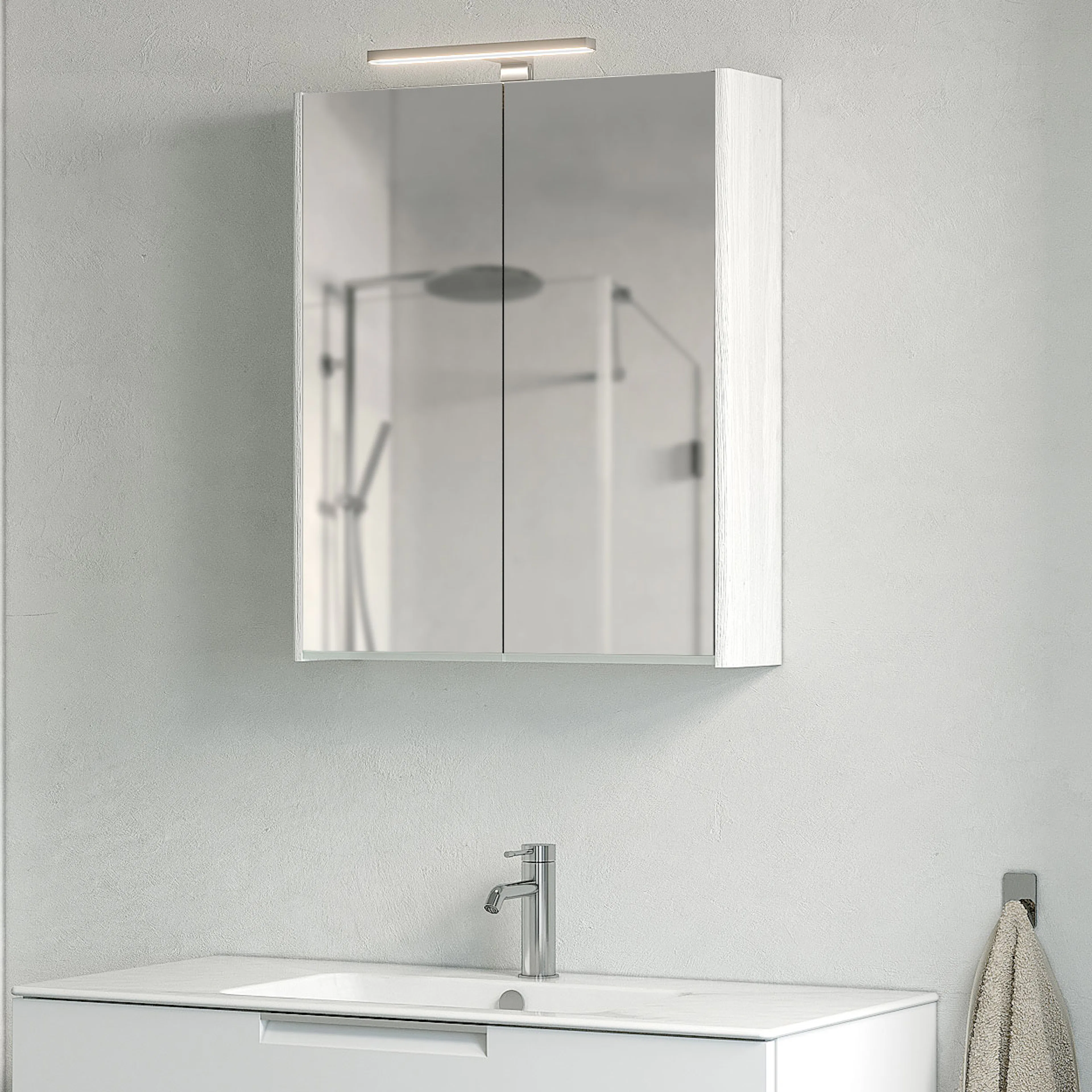 Speilskap Macro Design Heart med T-Belysning LED