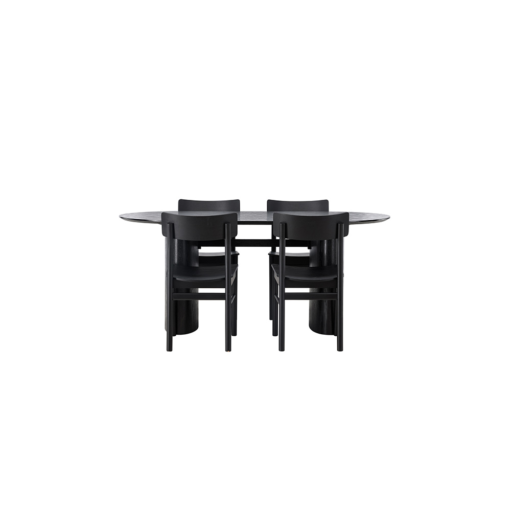 Spisegruppe Venture Home Isolde med 4 stk Montros Stoler