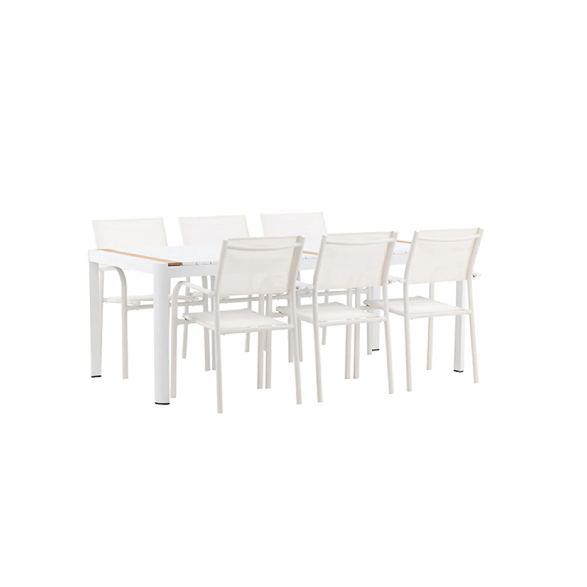 Spisegruppe Venture Home Togo med 6 Santorini Stoler