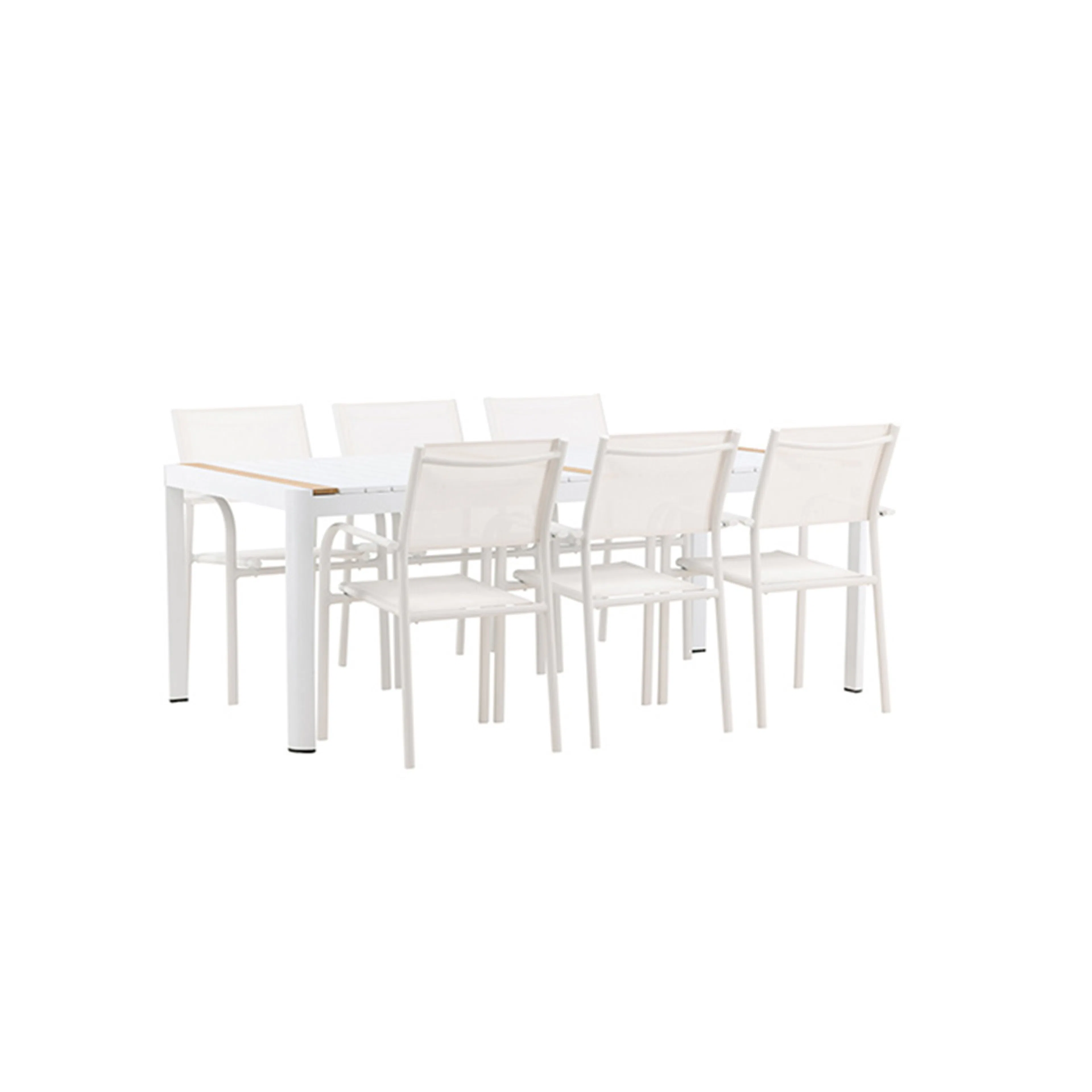 Spisegruppe Venture Home Togo med 6 Santorini Stoler