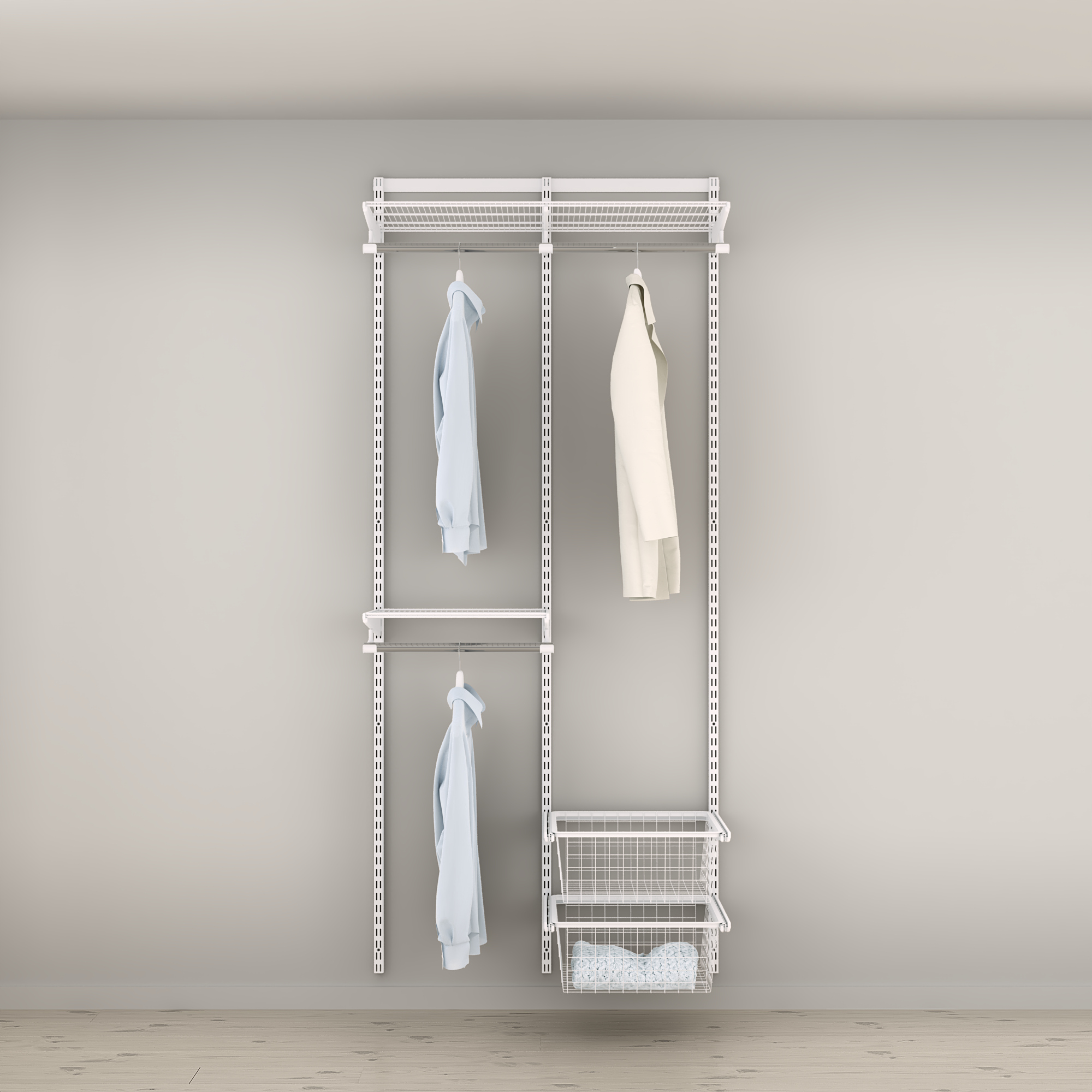 Innredningsløsning Elfa Garderobe Nr 15 Hvit B: 936 mm