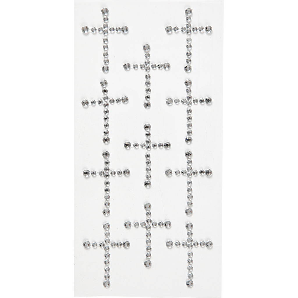 Rhinstenkors Creativ Company Strass Str 35x25 mm Sølv 11 Stk/1 Pk